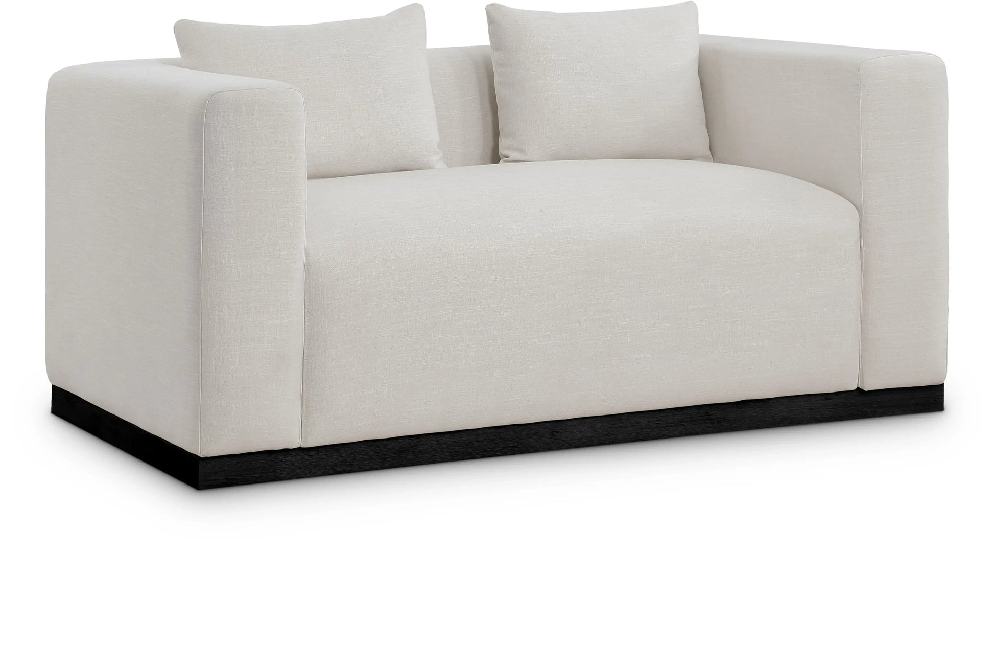 Alfie - Linen Textured Fabic Loveseat - Best Buy Furniture