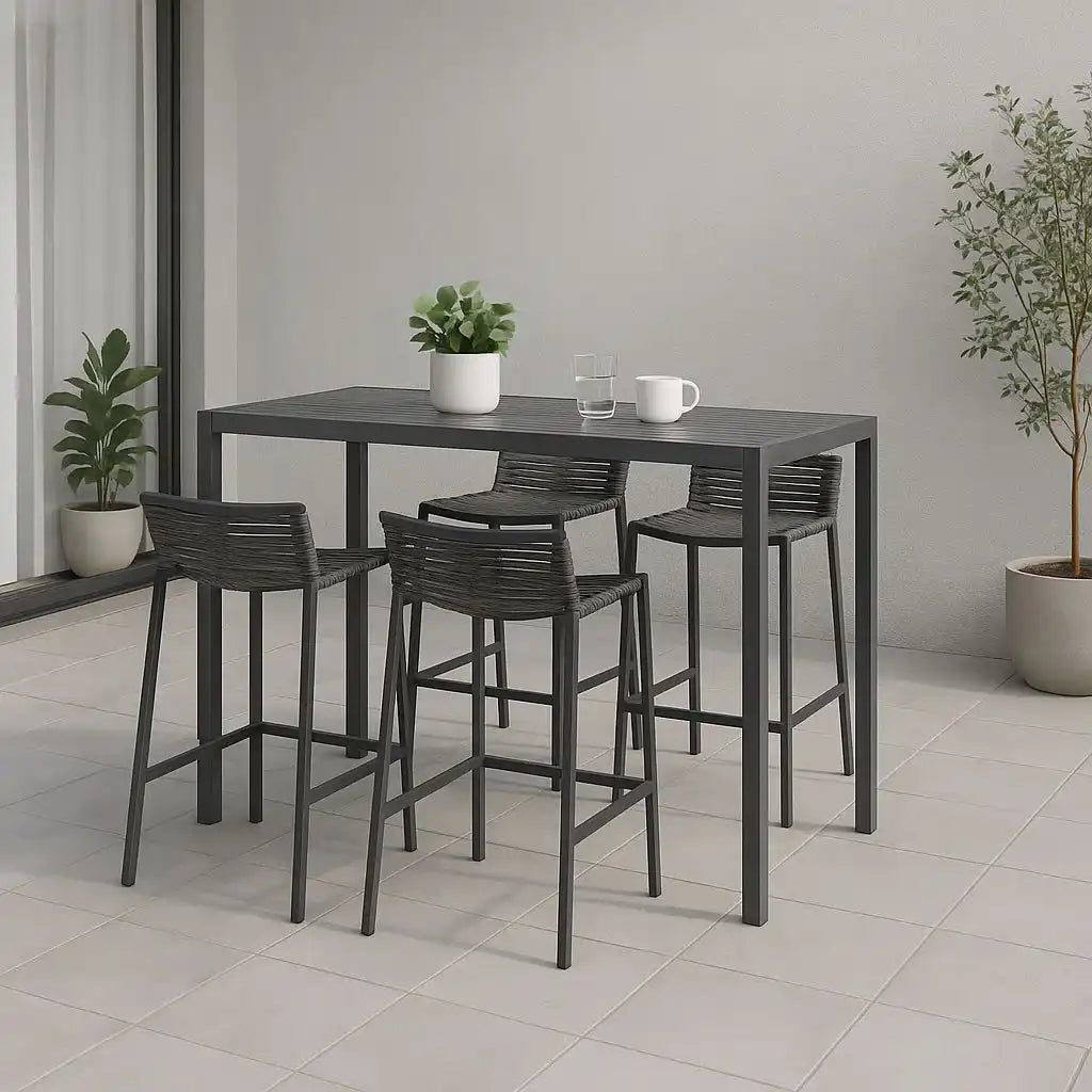 Maldives - Rope Outdoor Patio Bar Stool (Set of 2)