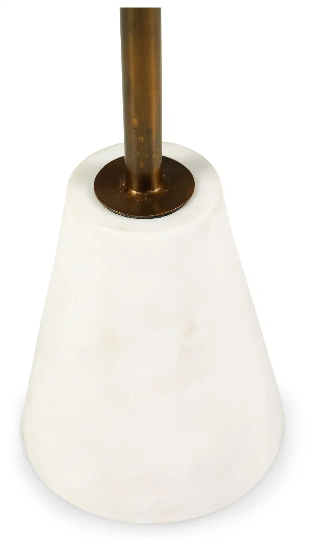 Caramont - Accent Table with White Base - Black / White / Gold Finish - Best Buy Furniture