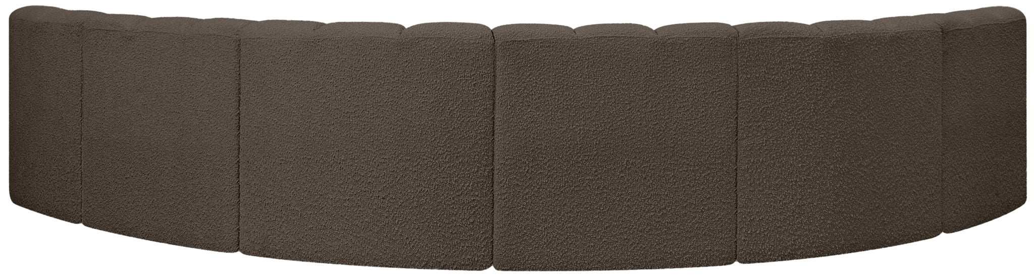 Arc - Boucle Fabric 6 Piece U-Shaped Modular Sofa