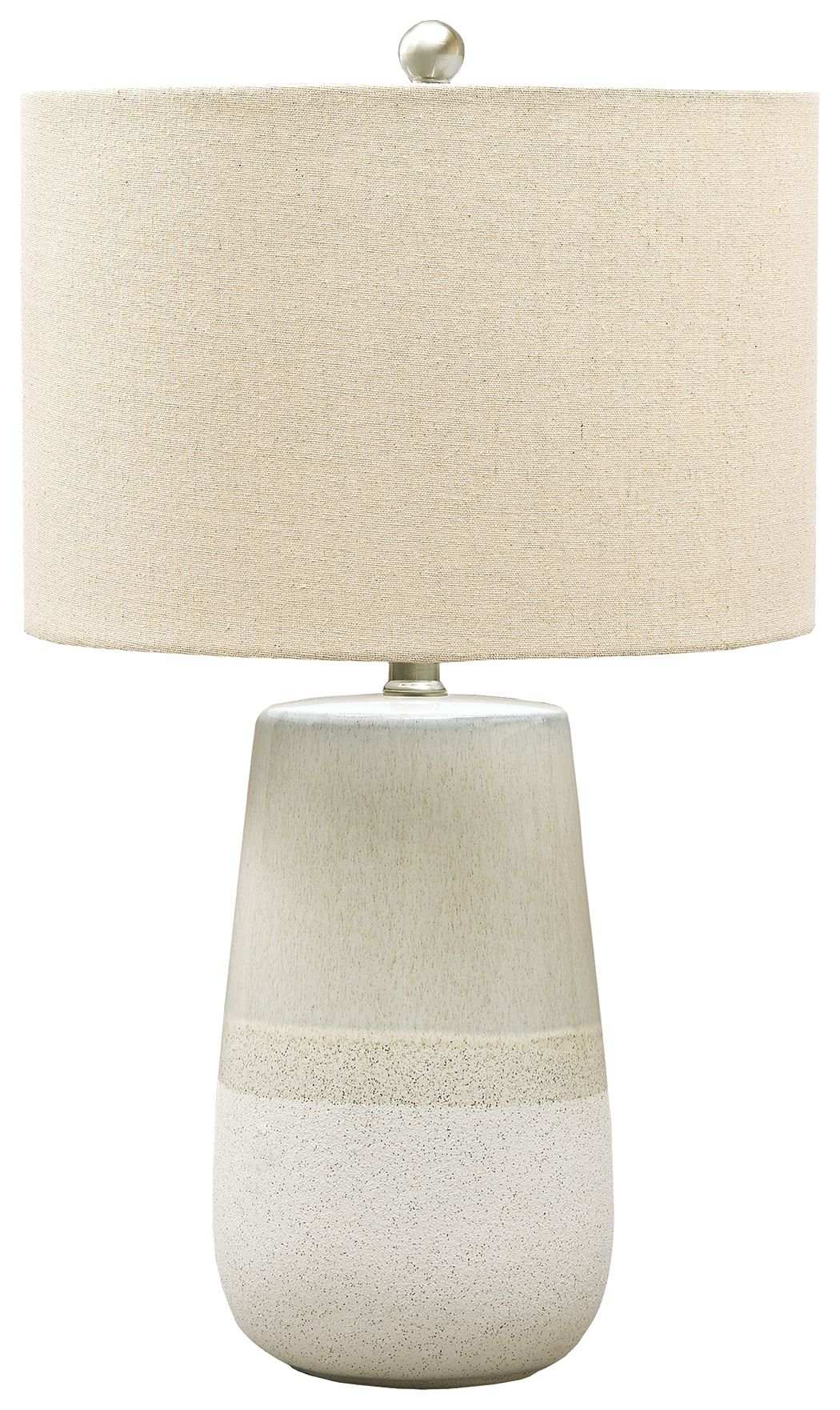 Shavon - Ceramic Table Lamp - Beige / White - Best Buy Furniture