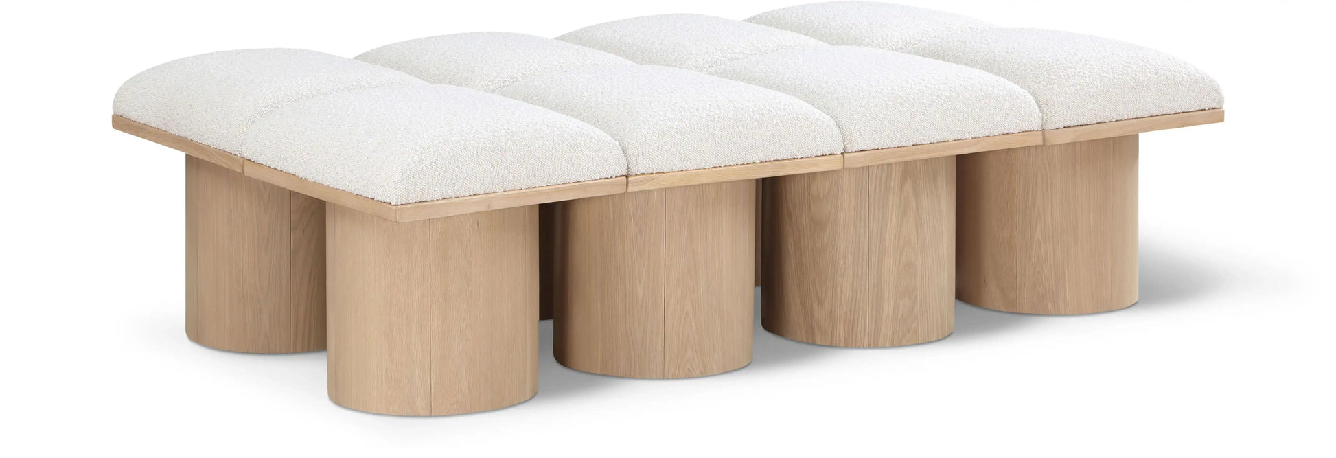 Pavilion - 8 Piece Modular Bench With Natural Base - Best Buy Furniture