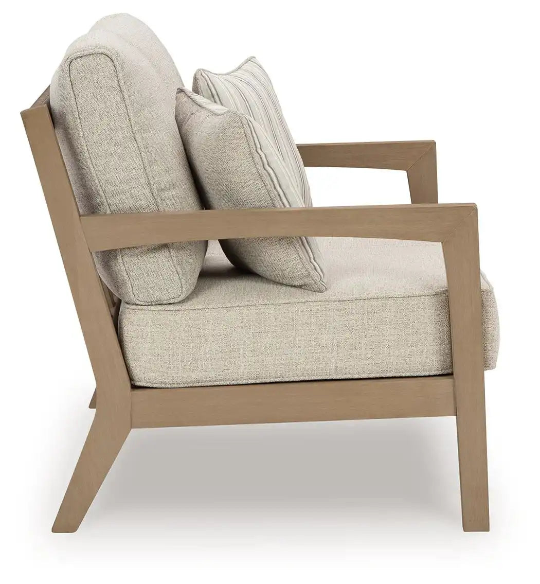 Hallow Creek - Loveseat With Cushion - Driftwood - Best Buy Furniture