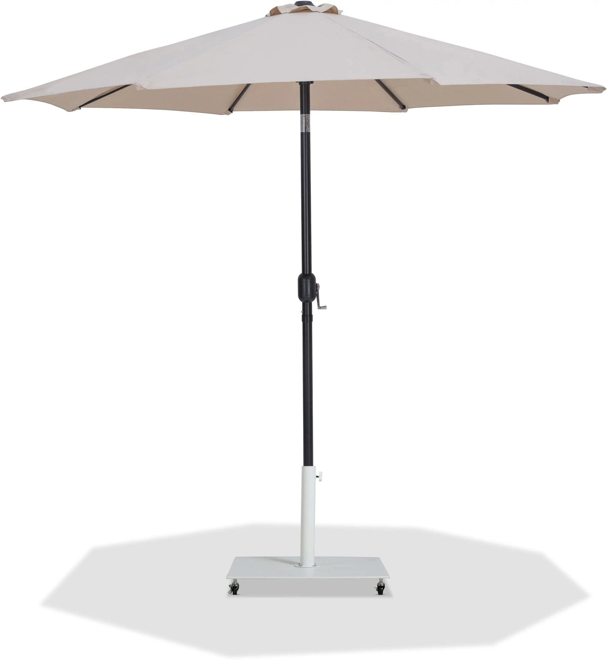 Fiji - Aluminum Patio Umbrella With Square White And Black Base - Best Buy Furniture