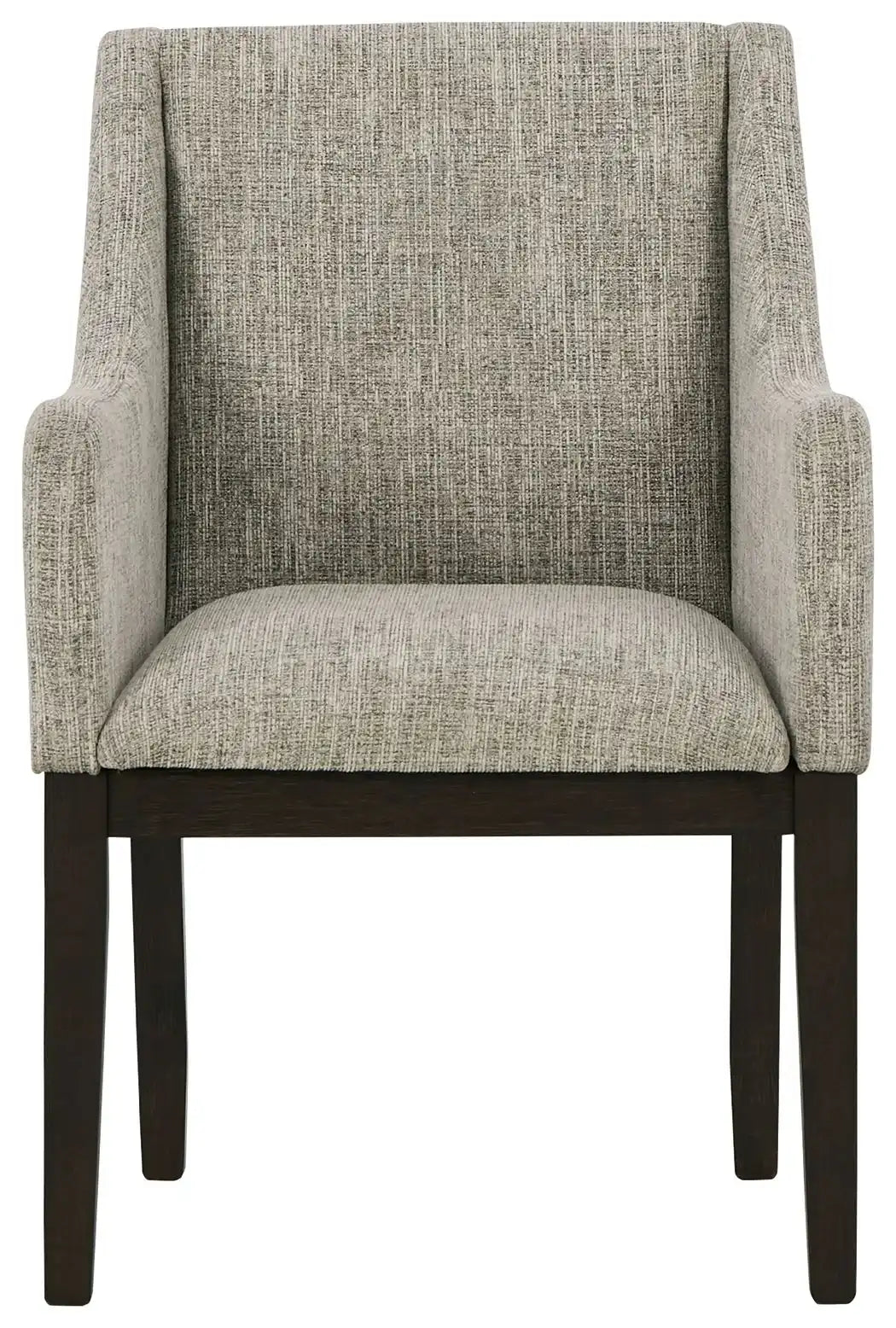 Burkhaus - Dining UPH Arm Chair (Set of 2) - Beige / Dark Brown - Best Buy Furniture