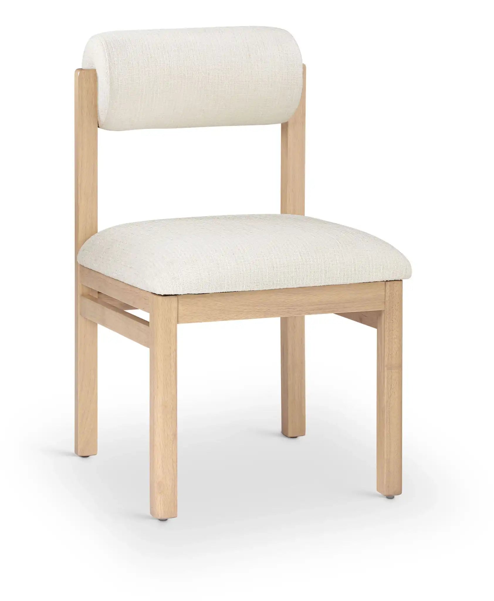 Roundhill - Fabric Dining Chair (Set of 2) - Natural Frame - Best Buy Furniture
