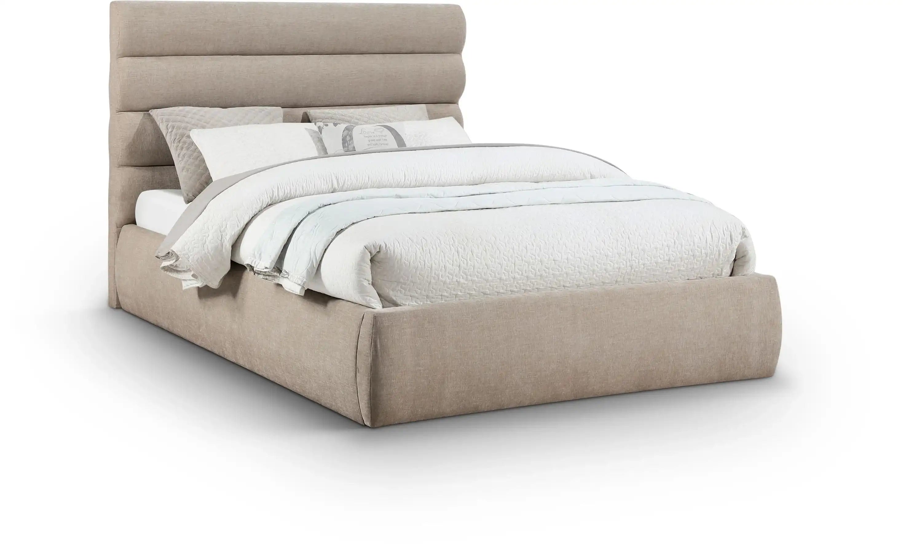 Adam - Chenille Fabric Bed With 52" Headboard - Best Buy Furniture