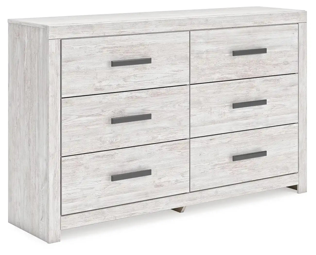 Cayboni - Six Drawer Dresser - Whitewash - Best Buy Furniture