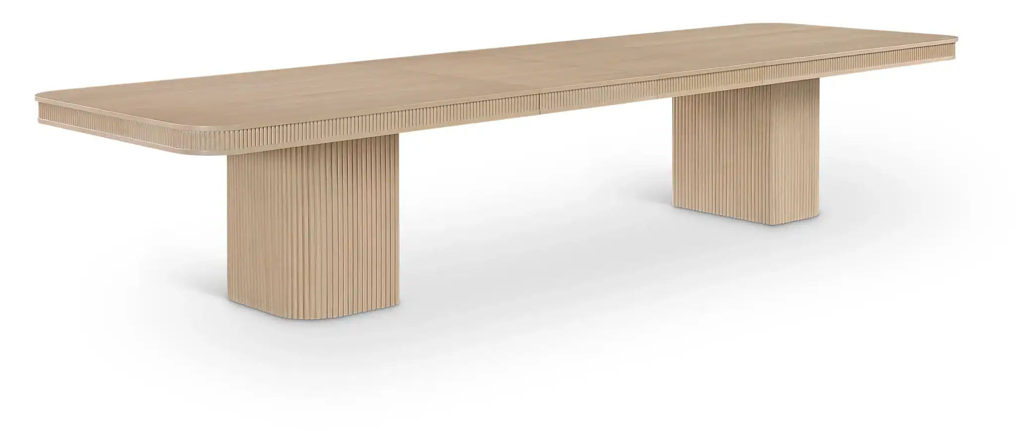 Mohari - Solid Wood And Oak Veneer 112" / 160" Dining Table - Best Buy Furniture