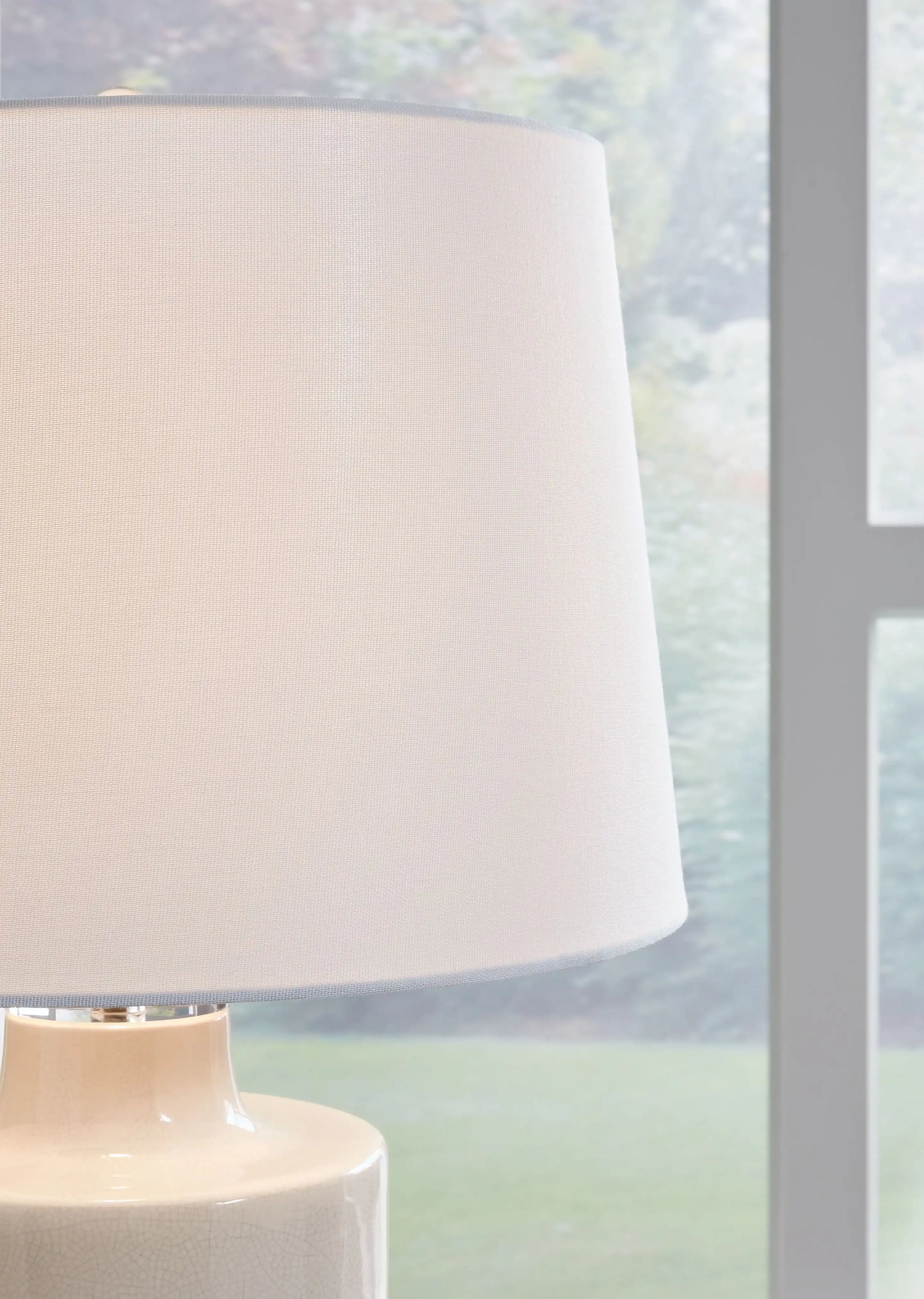 Cylener - Ceramic Table Lamp - Off White - Best Buy Furniture