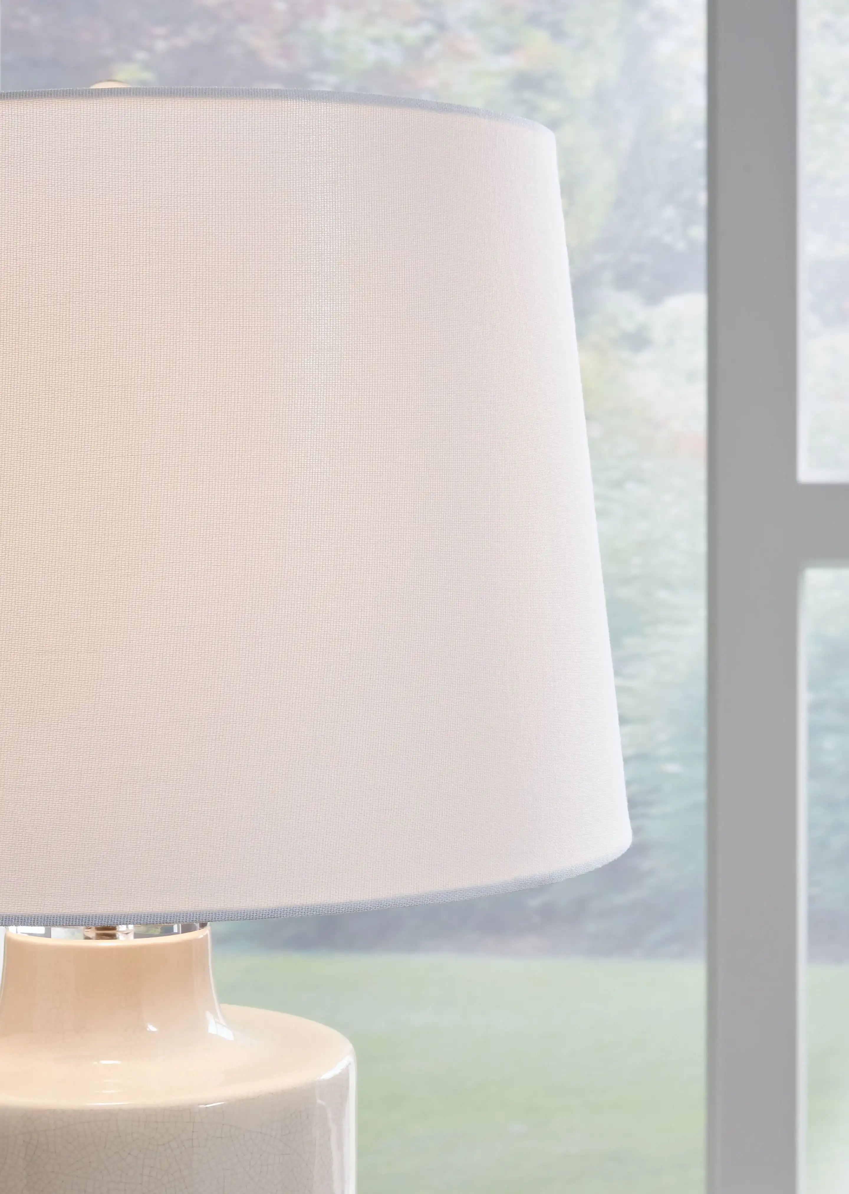 Cylener - Ceramic Table Lamp - Off White - Best Buy Furniture