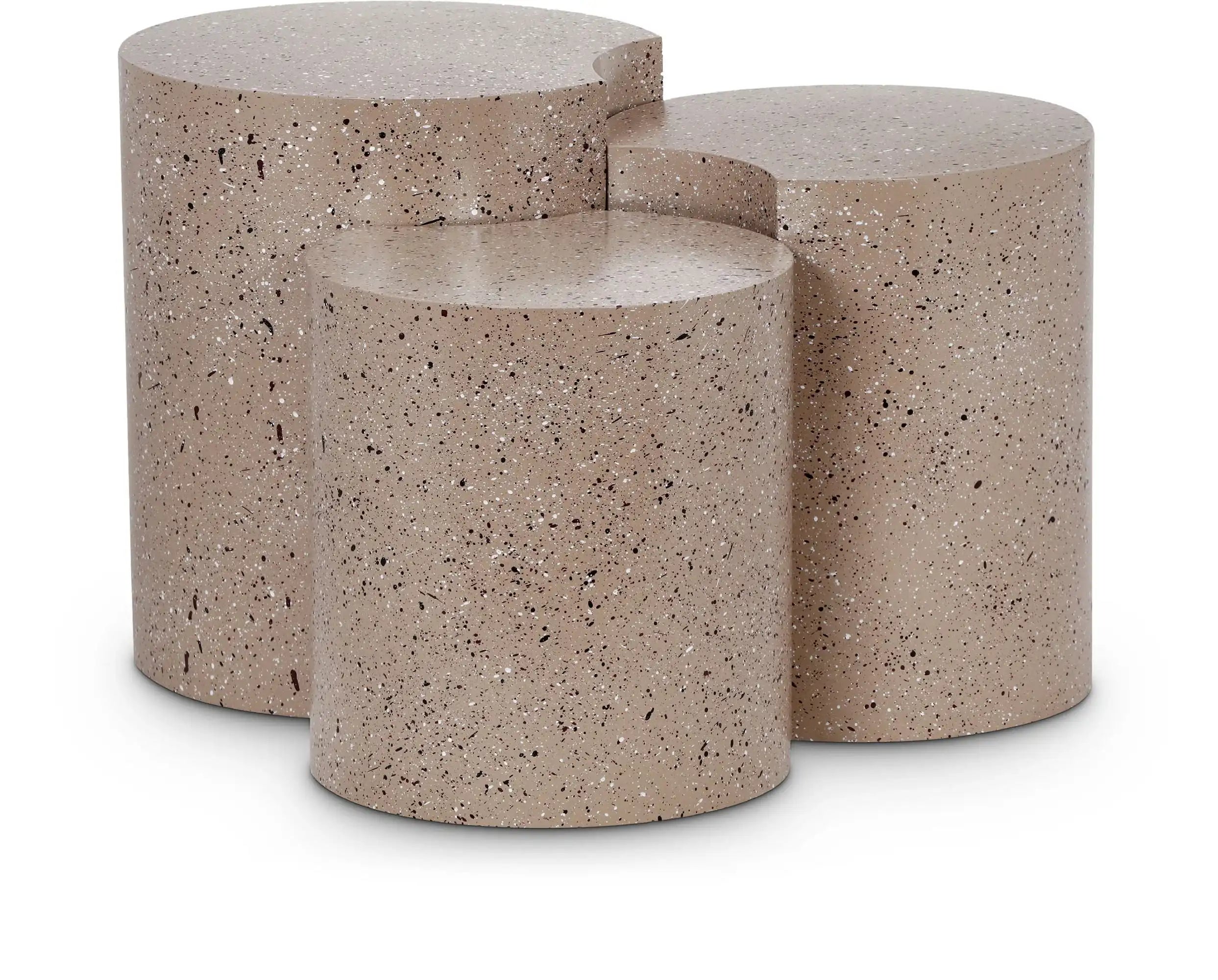 Dimple - 20" 3 Piece Modular End Table - Terazzo Finish - Best Buy Furniture