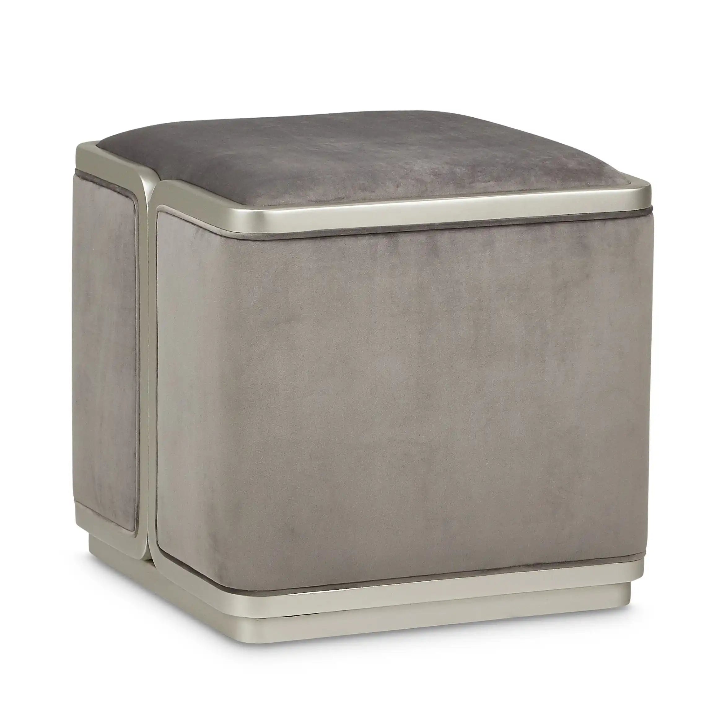 Linea - Ottoman - Gray Pearl / SilverMist - Best Buy Furniture