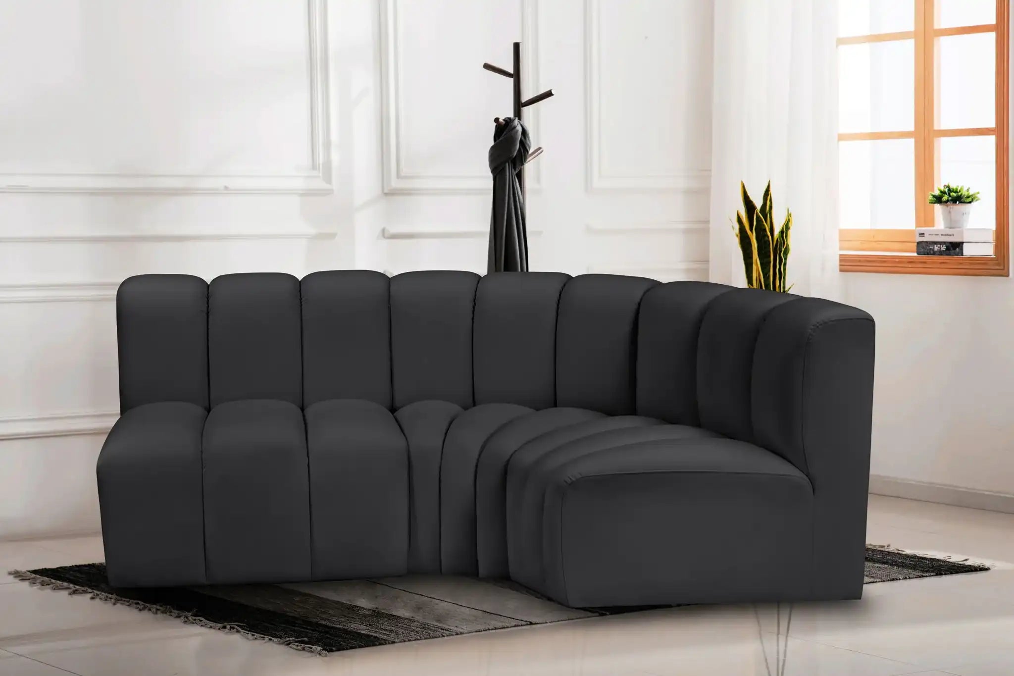 Arc - Faux Leather 3 Piece Sofa