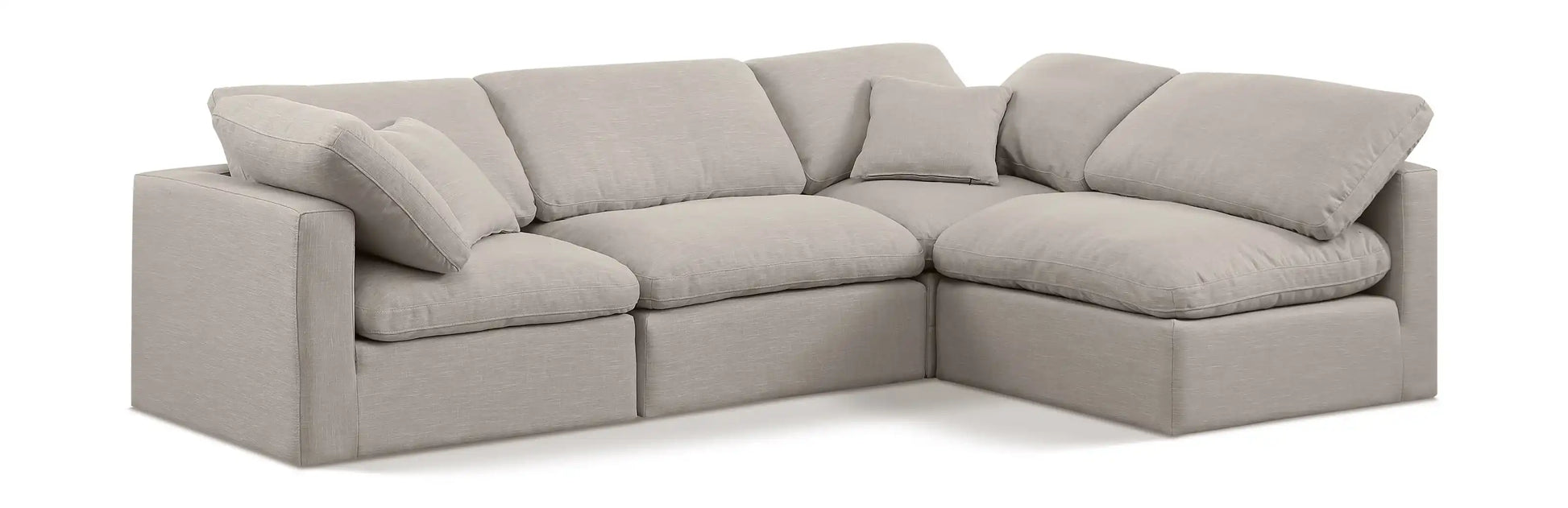 Indulge - Linen 4 Piece Modular Sectional - Best Buy Furniture