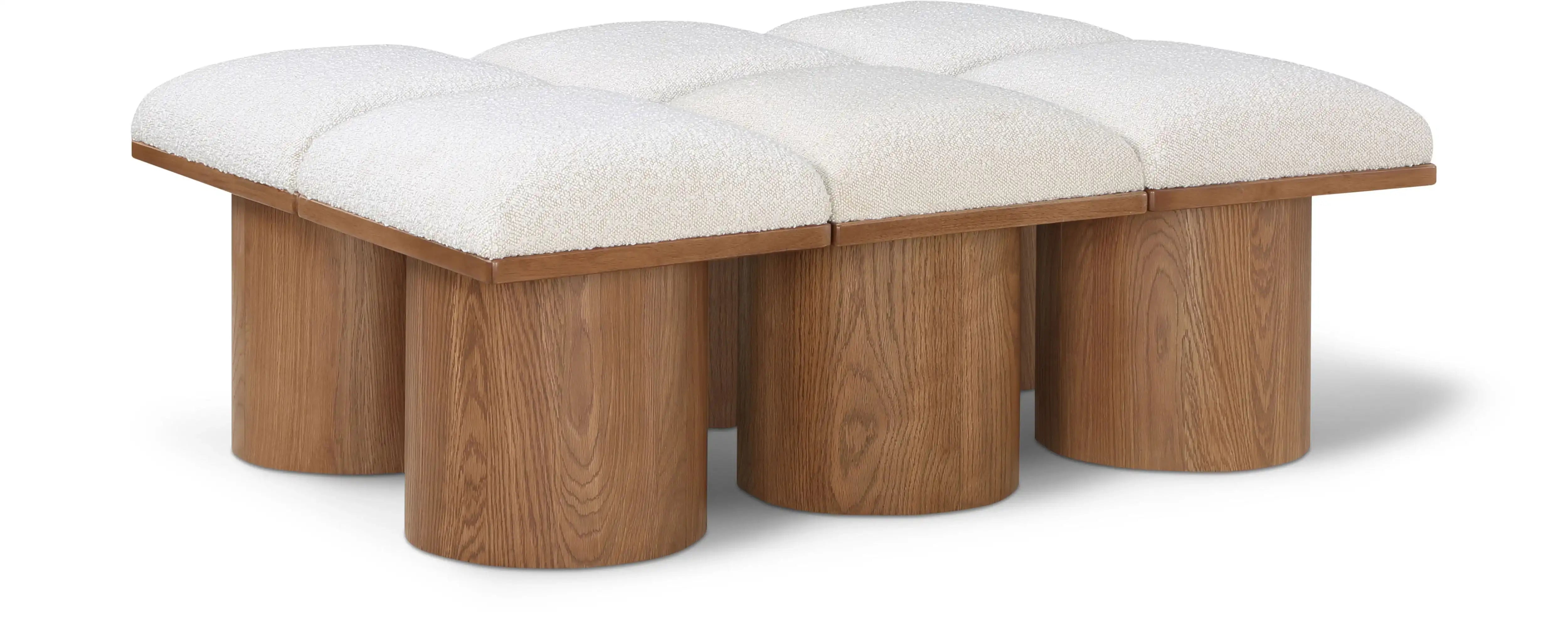 Pavilion - 6 Piece Modular Bench With Brown Base - Best Buy Furniture