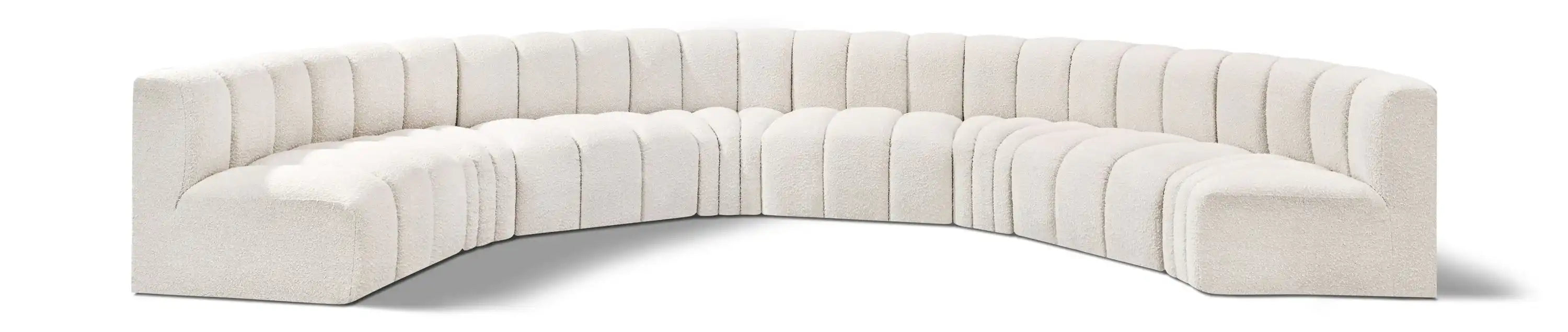 Arc - Boucle Fabric 8 Piece U-Shaped Modular Sofa - Best Buy Furniture