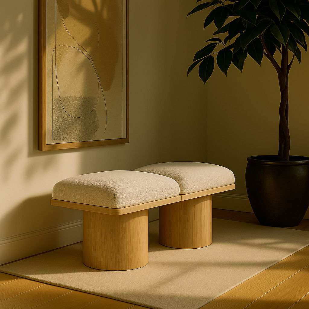 Pavilion - 2 Piece Modular Bench With Natural Base