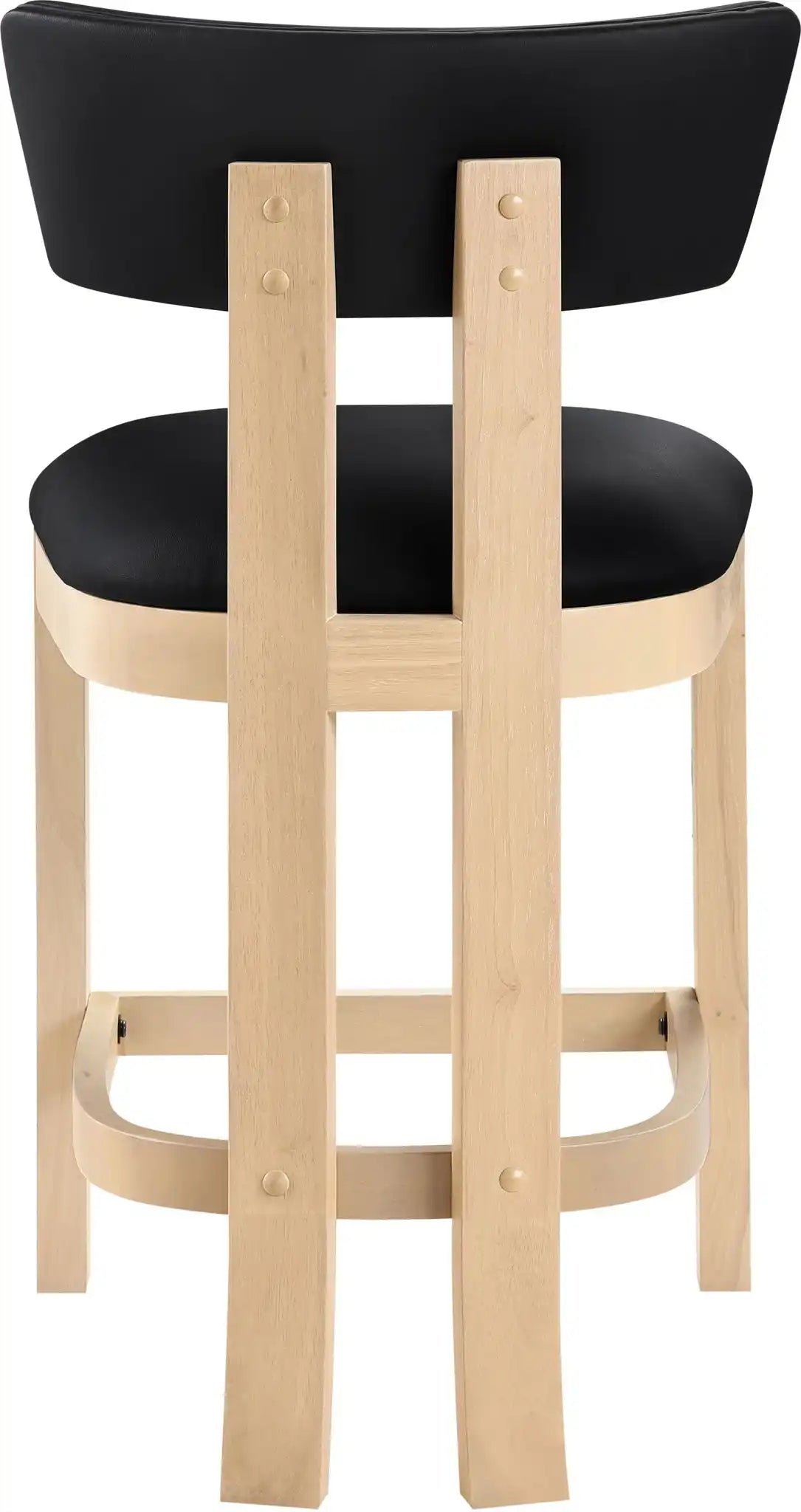 Lavrin - Vegan Leather Counter Stool (Set of 2) - Natural Base