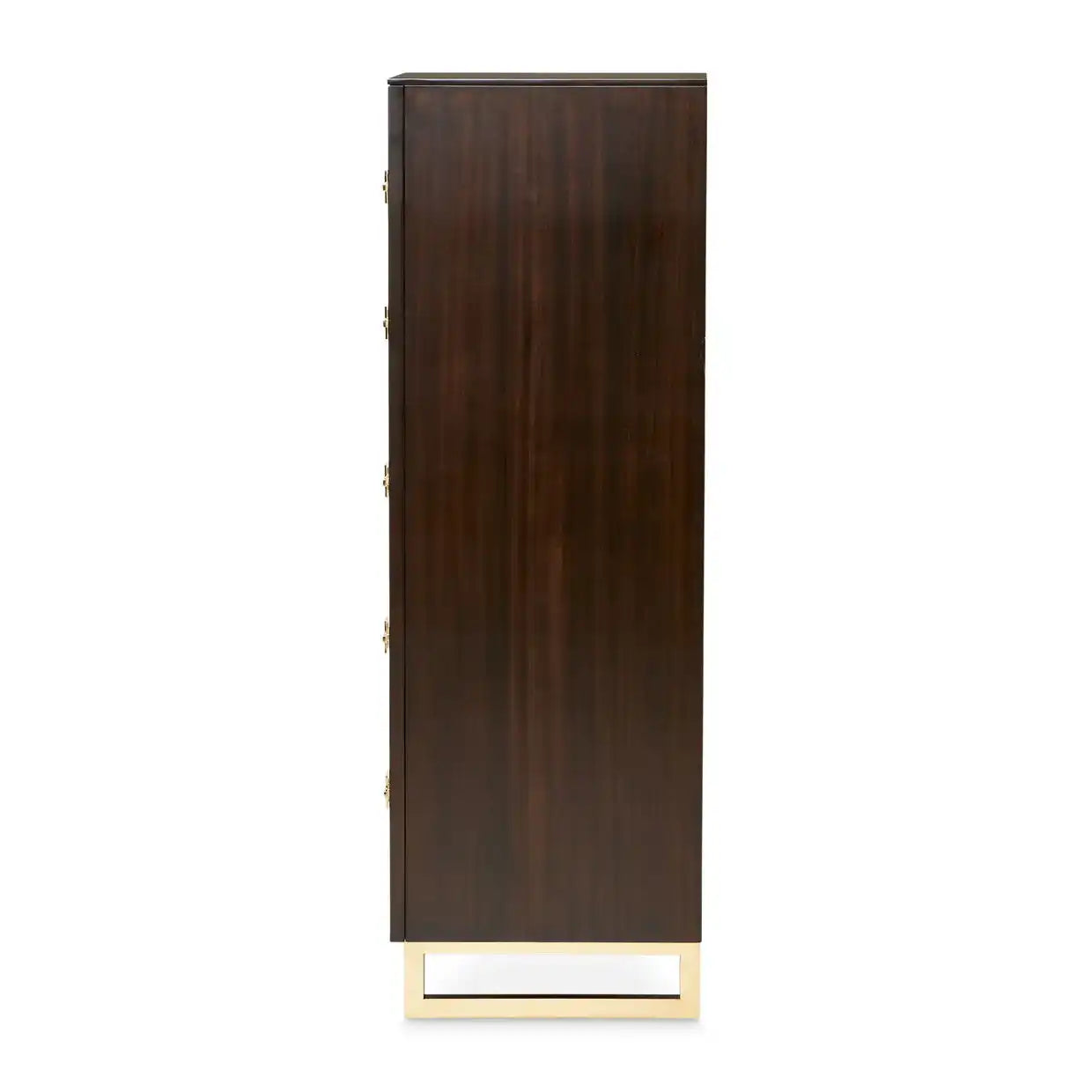 Belmont Place - 5-Drawer Chest - White / Dark Brown - Best Buy Furniture