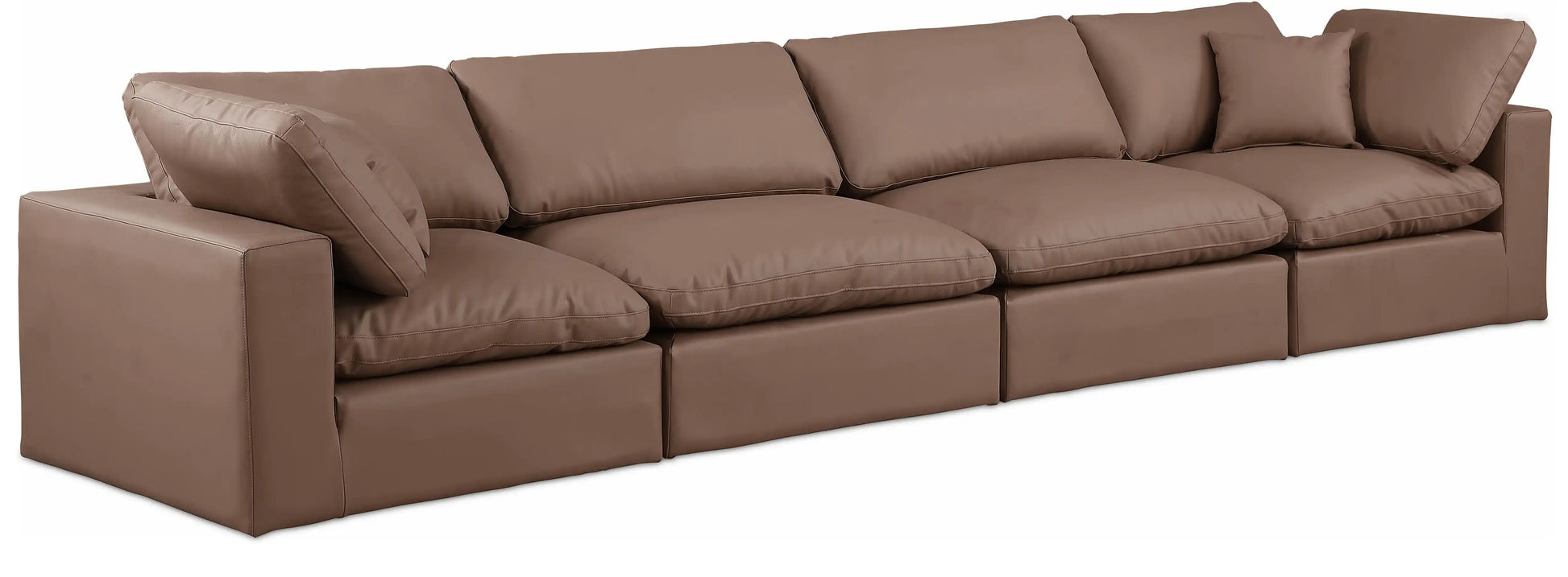 Comfy - Faux Leather Modular Sofa 4 Seats - Best Buy Furniture