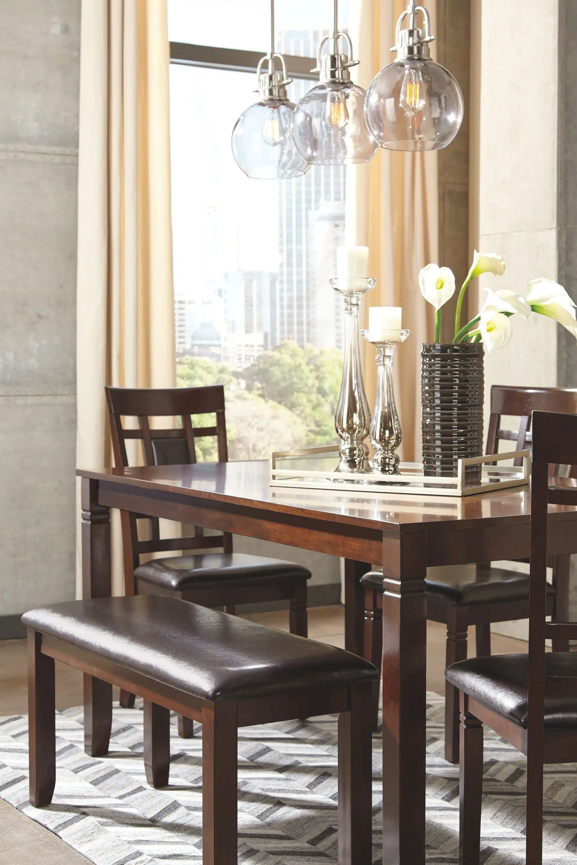 Bennox - Dining Room Table Set (Set of 6) - Brown - Best Buy Furniture
