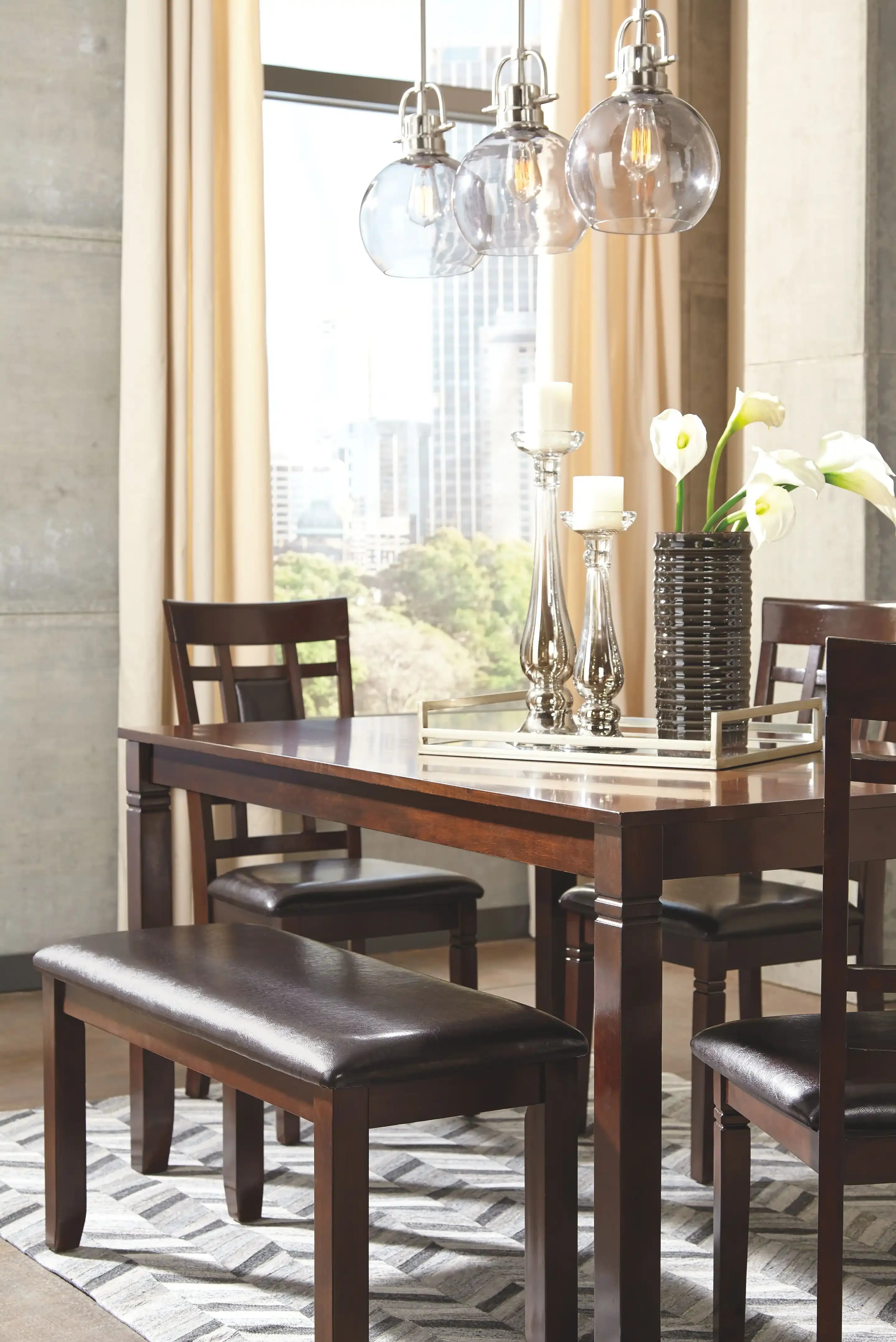 Bennox - Dining Room Table Set (Set of 6) - Brown - Best Buy Furniture