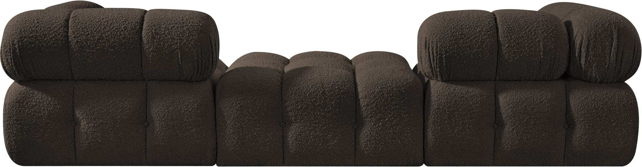 Ames - 3 Piece Boucle Modular Sofa With 1 Backless Seat