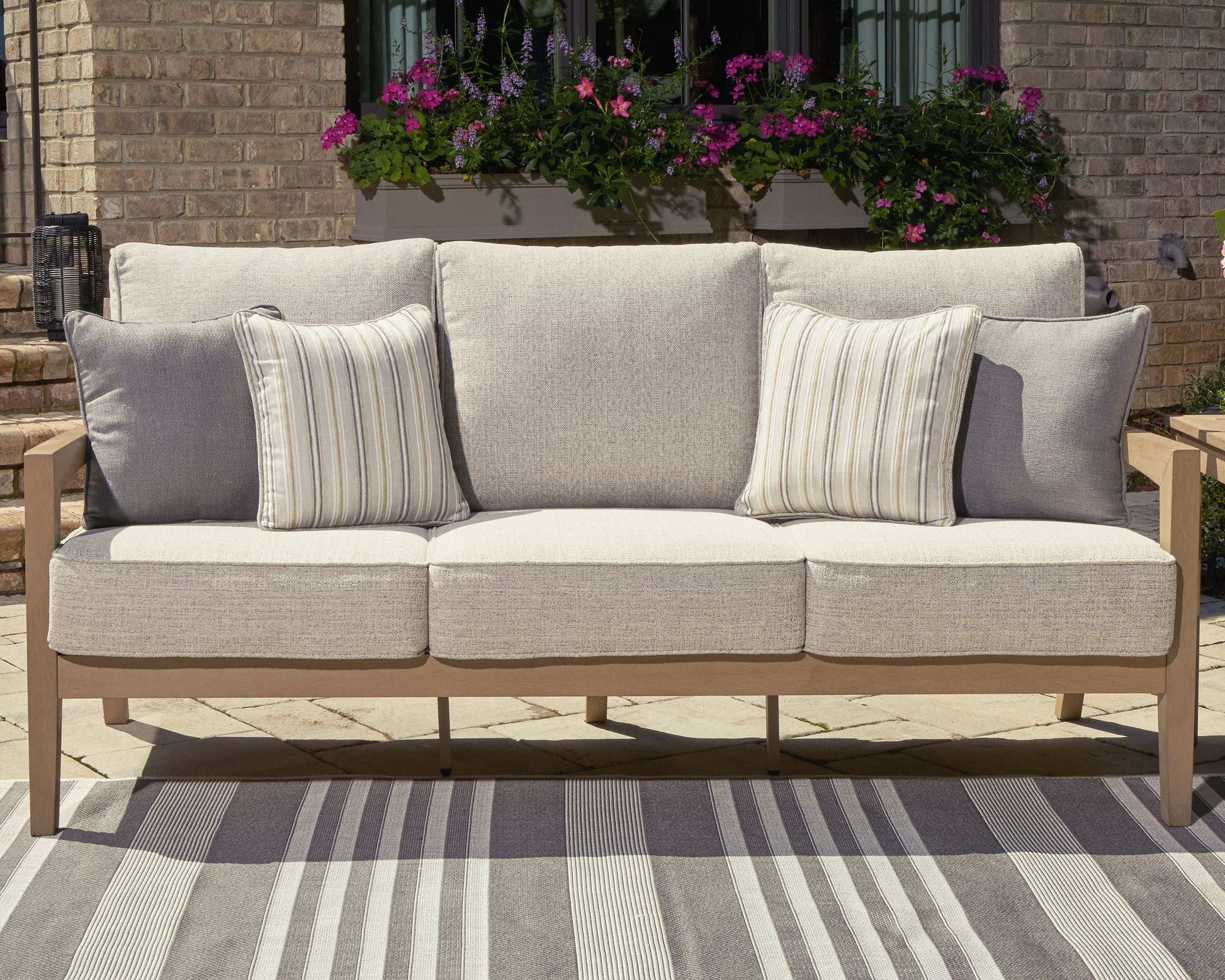 Hallow Creek - Sofa With Cushion - Driftwood - Best Buy Furniture