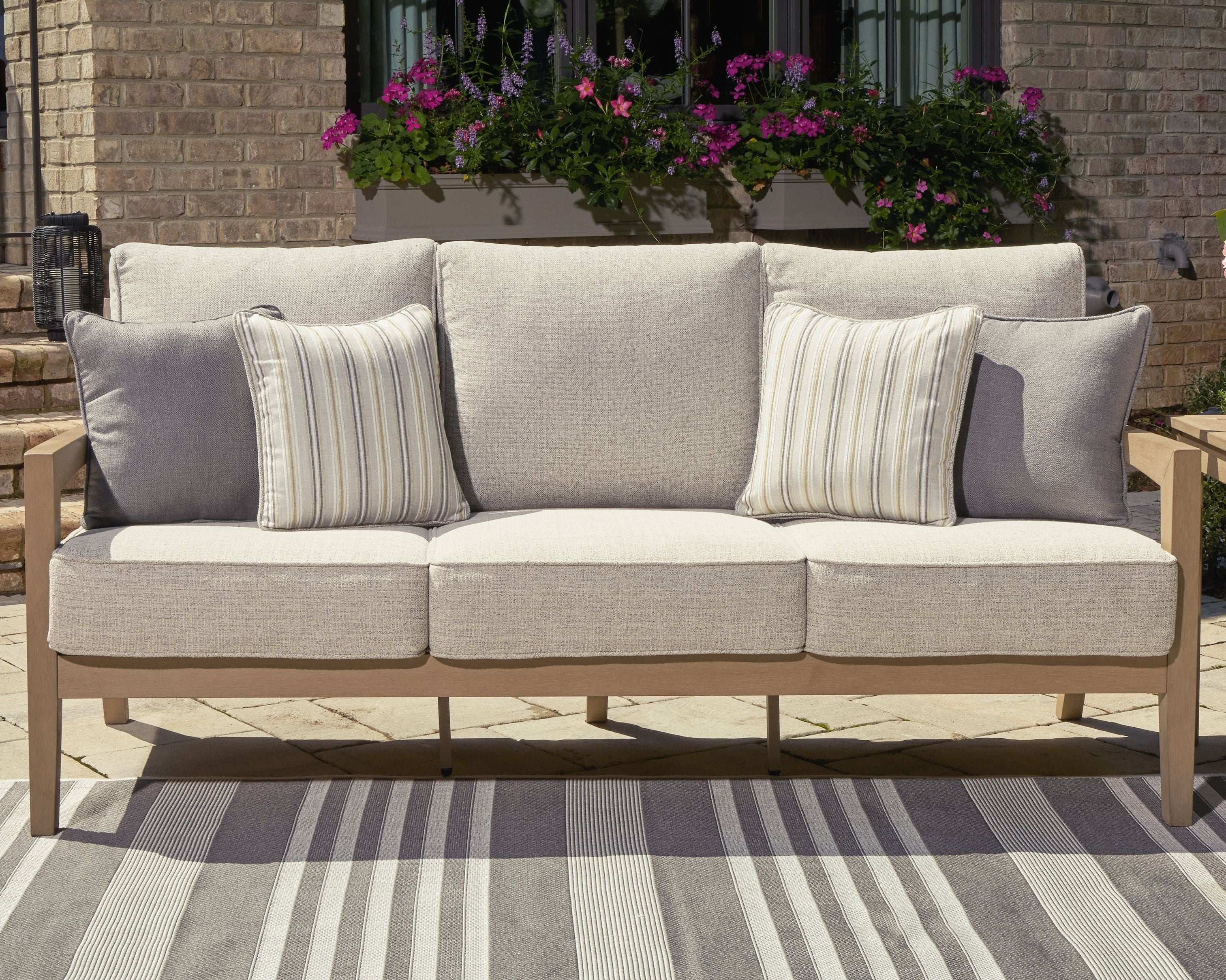 Hallow Creek - Sofa With Cushion - Driftwood - Best Buy Furniture
