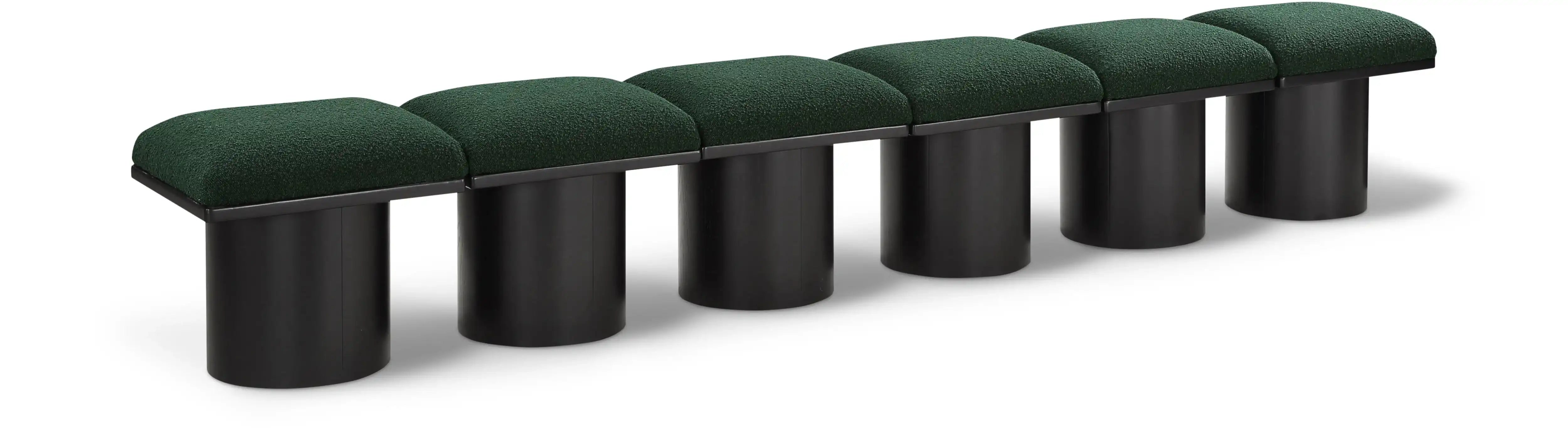 Pavilion - 6 Piece Modular Bench With Black Base - Best Buy Furniture