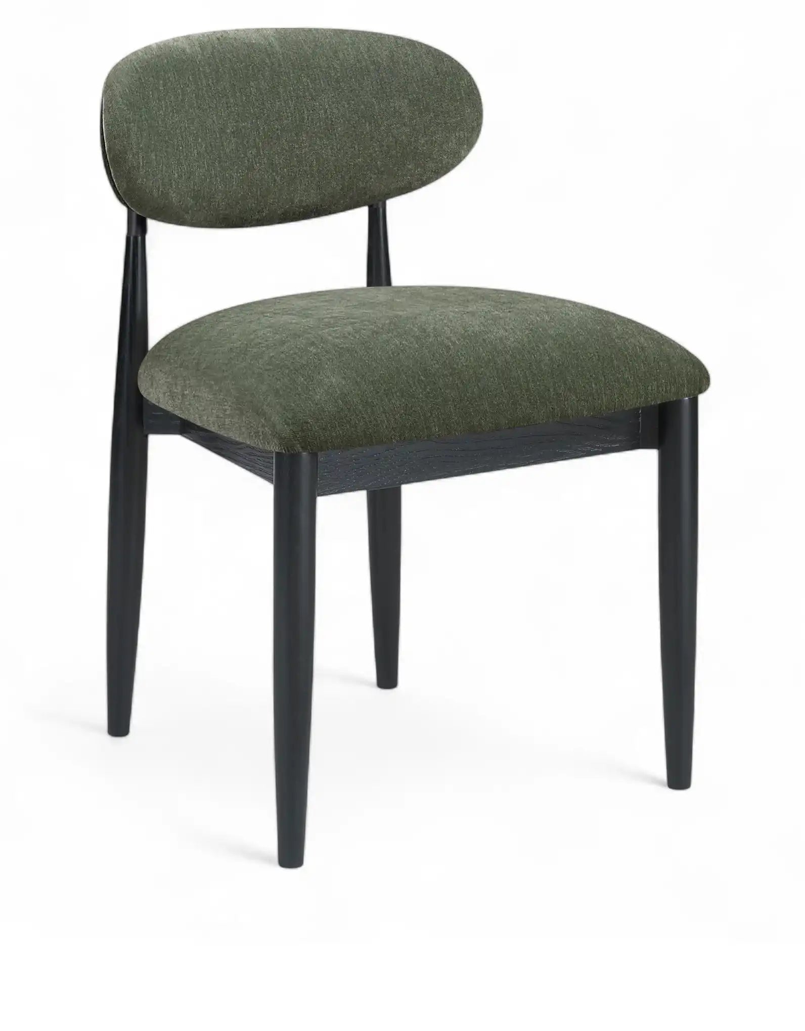 Riccio - Fabric Dining Side Chair (Set of 2) - Black Frame - Best Buy Furniture