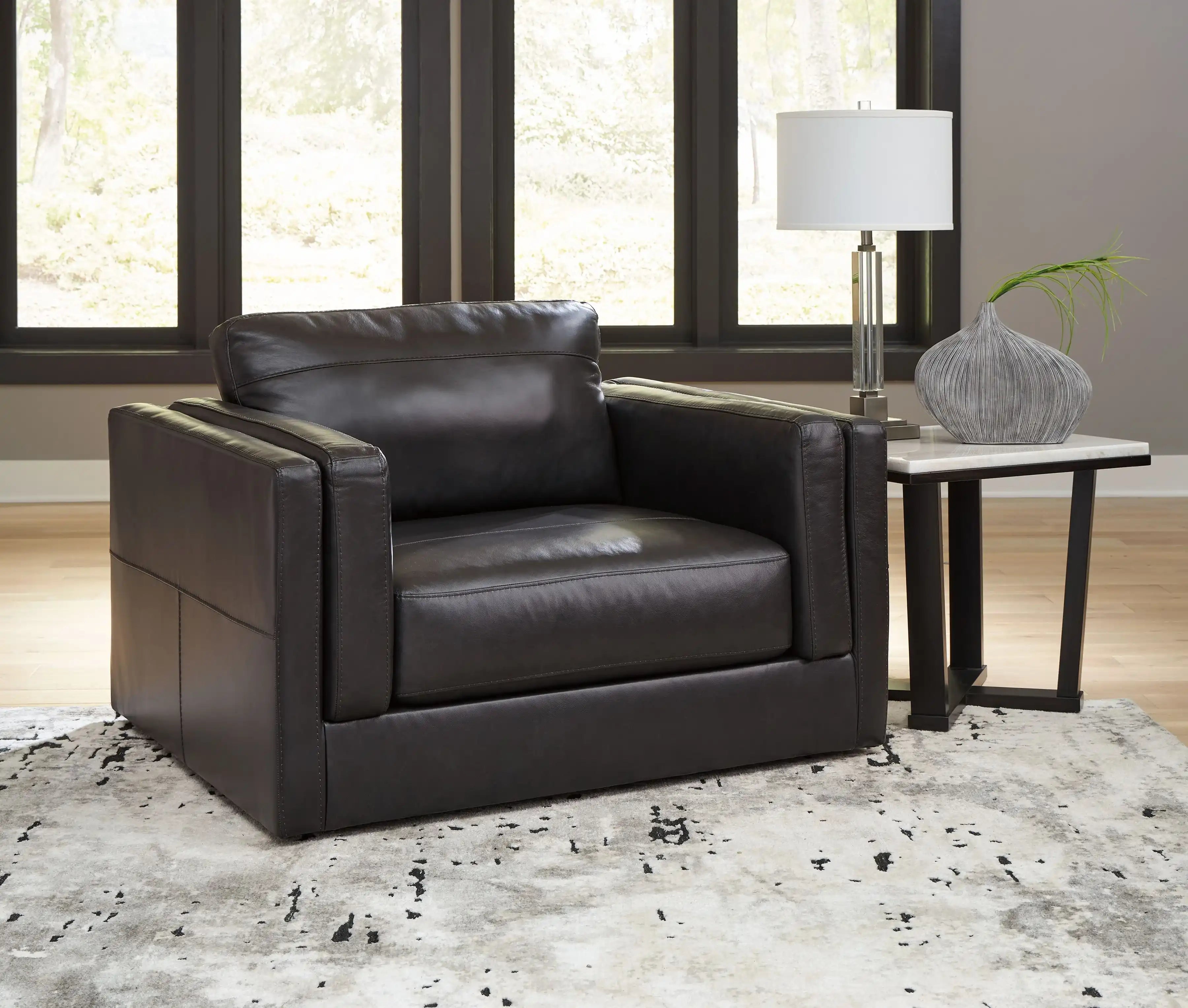Amiata - Chair And A Half - Onyx - Best Buy Furniture