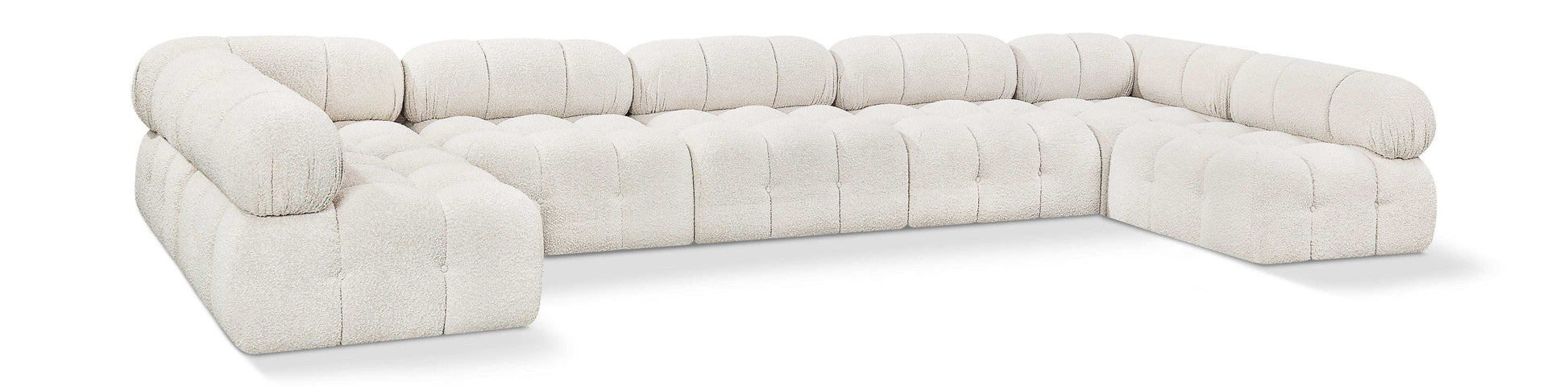 Ames - 7 Piece Boucle Fabric Modular Sectional - Best Buy Furniture