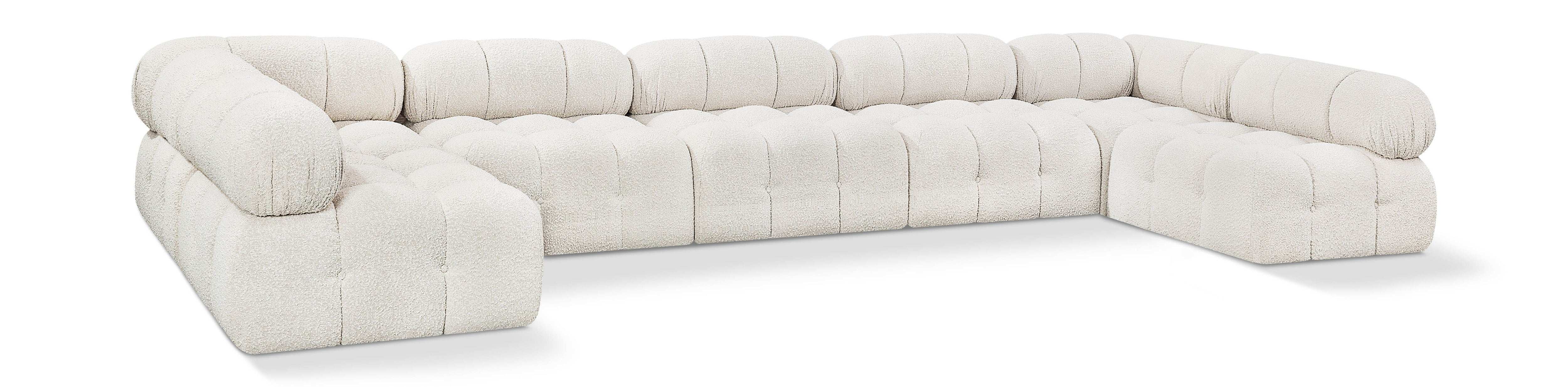 Ames - 7 Piece Boucle Fabric Modular Sectional - Best Buy Furniture