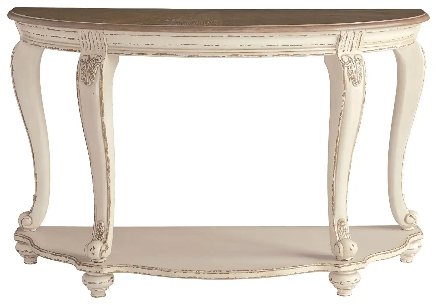 Realyn - Sofa Table - White / Brown - Best Buy Furniture
