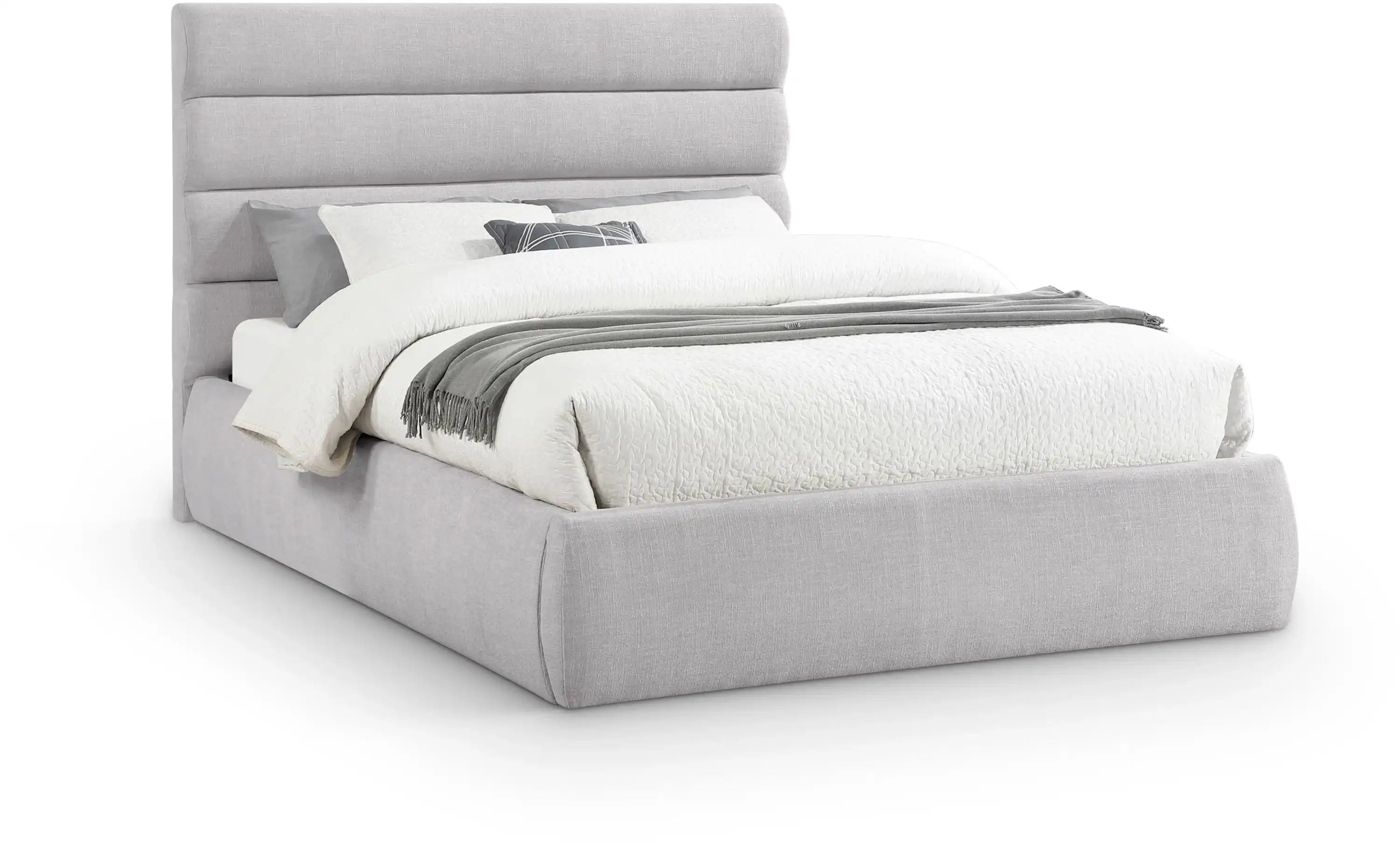 Adam - Linen Fabric Bed With 52" Headboard - Best Buy Furniture