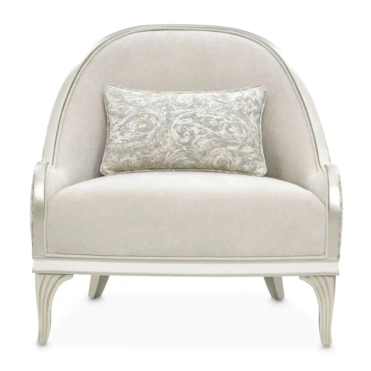 La Marisia - Chenille Accent Chair - Tranquil / Light Champagne - Best Buy Furniture