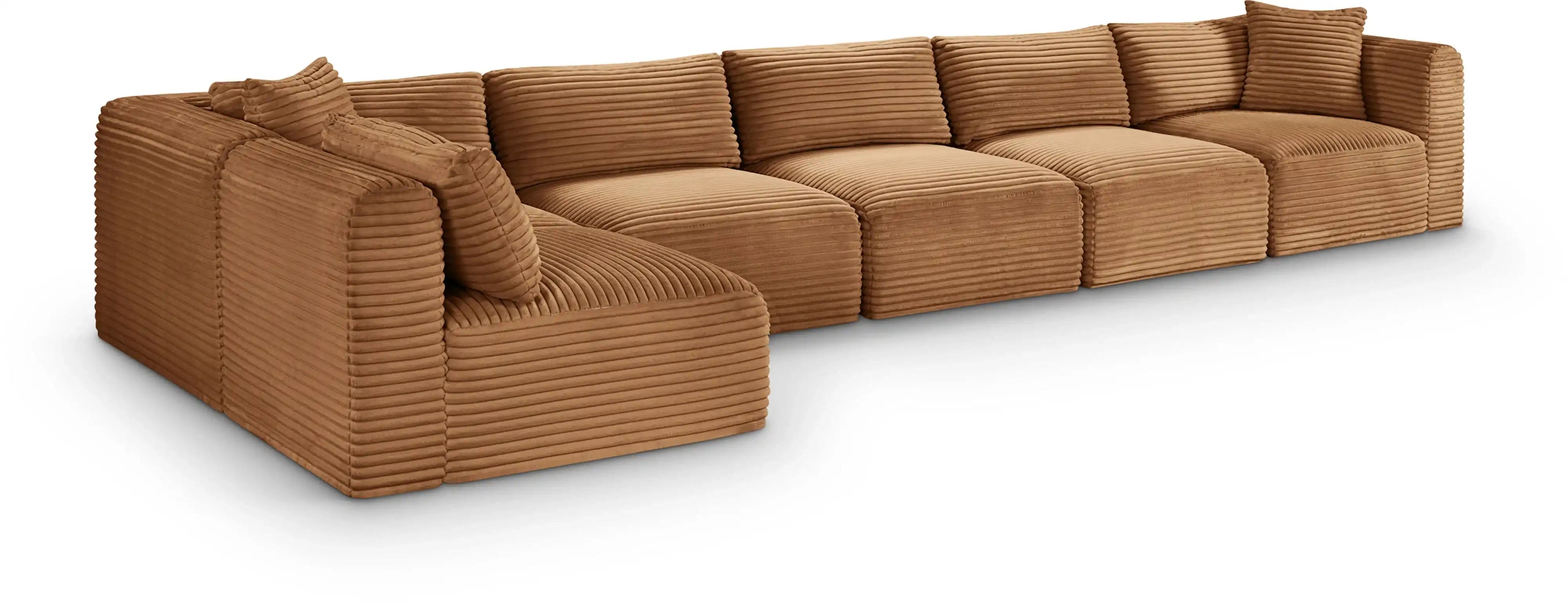 Shaggy - Fabric 6 Piece Modular Sectional - Best Buy Furniture