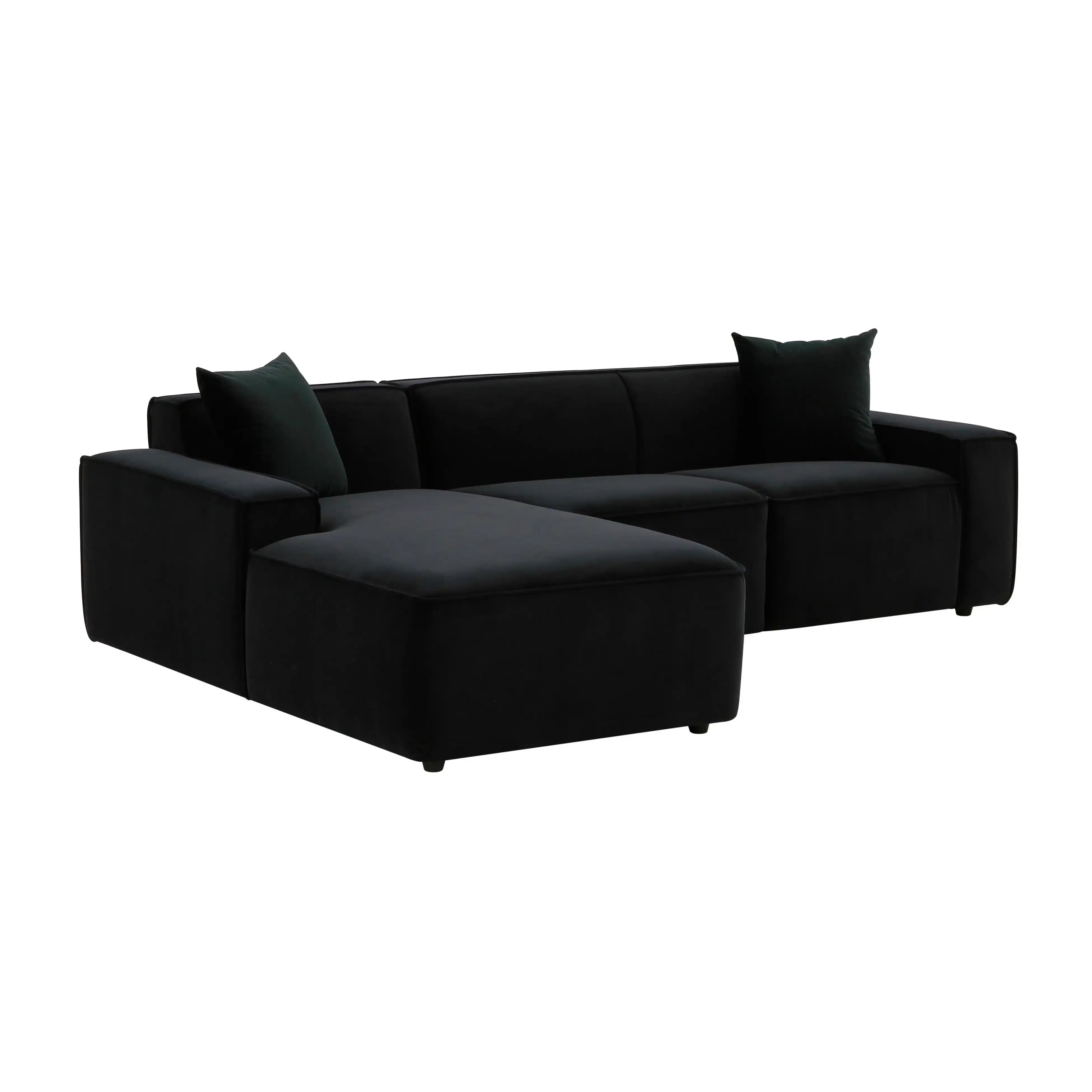 Olafur - Velvet Sectional - Best Buy Furniture
