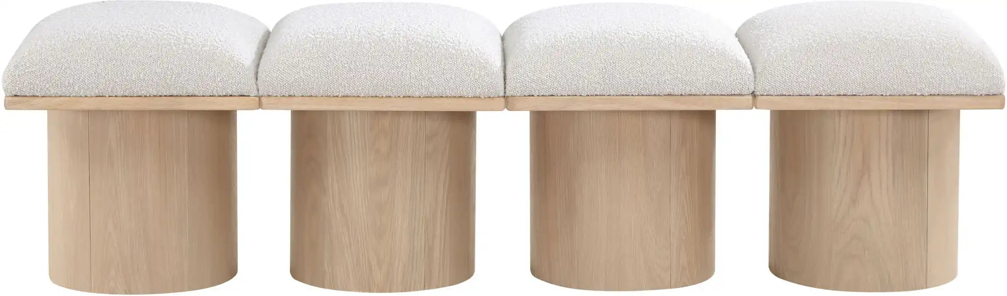 Pavilion - 4 Piece Modular Bench With Natural Base