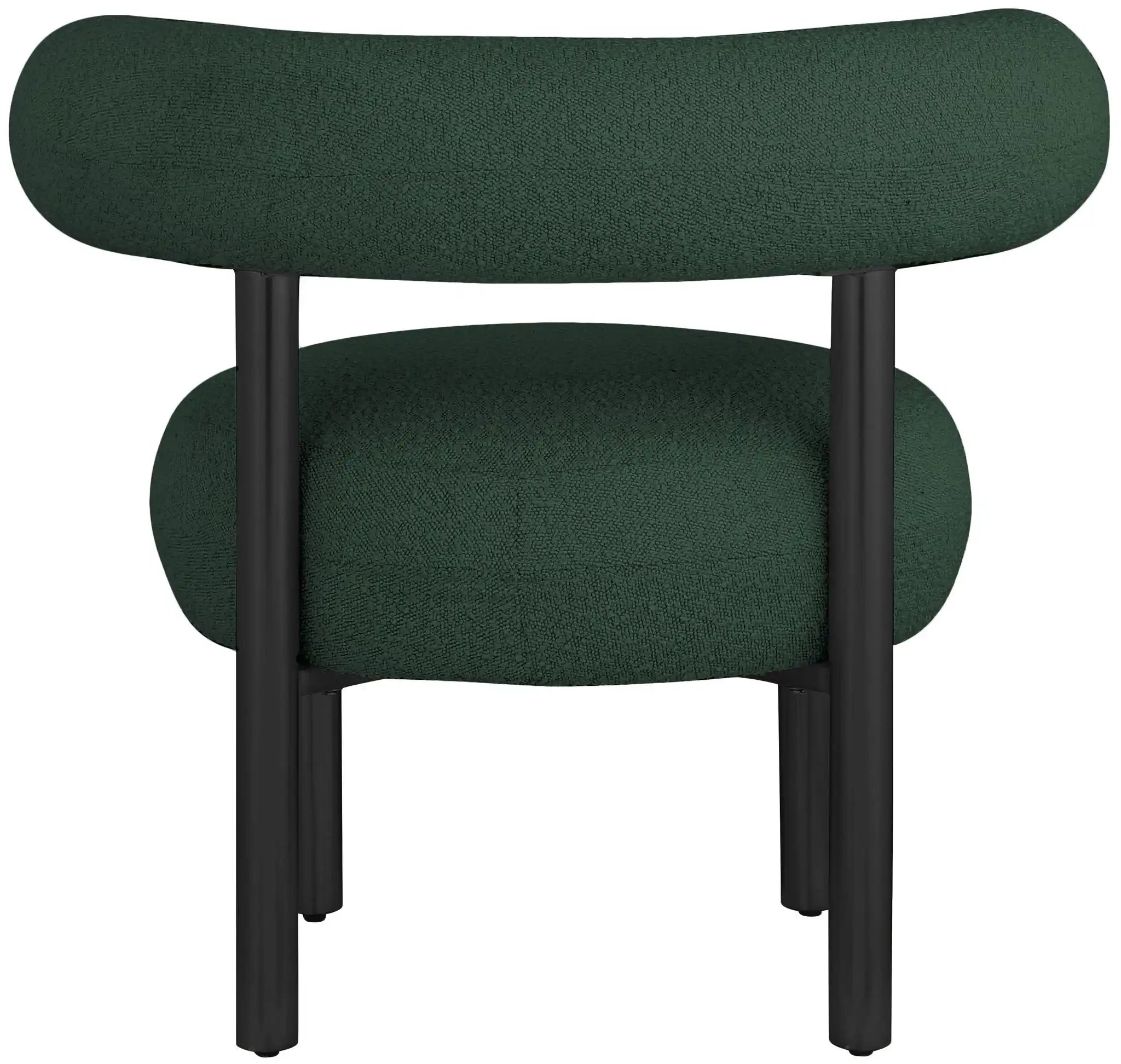 Bordeaux - Boucle Fabric Accent Chair With Black Legs