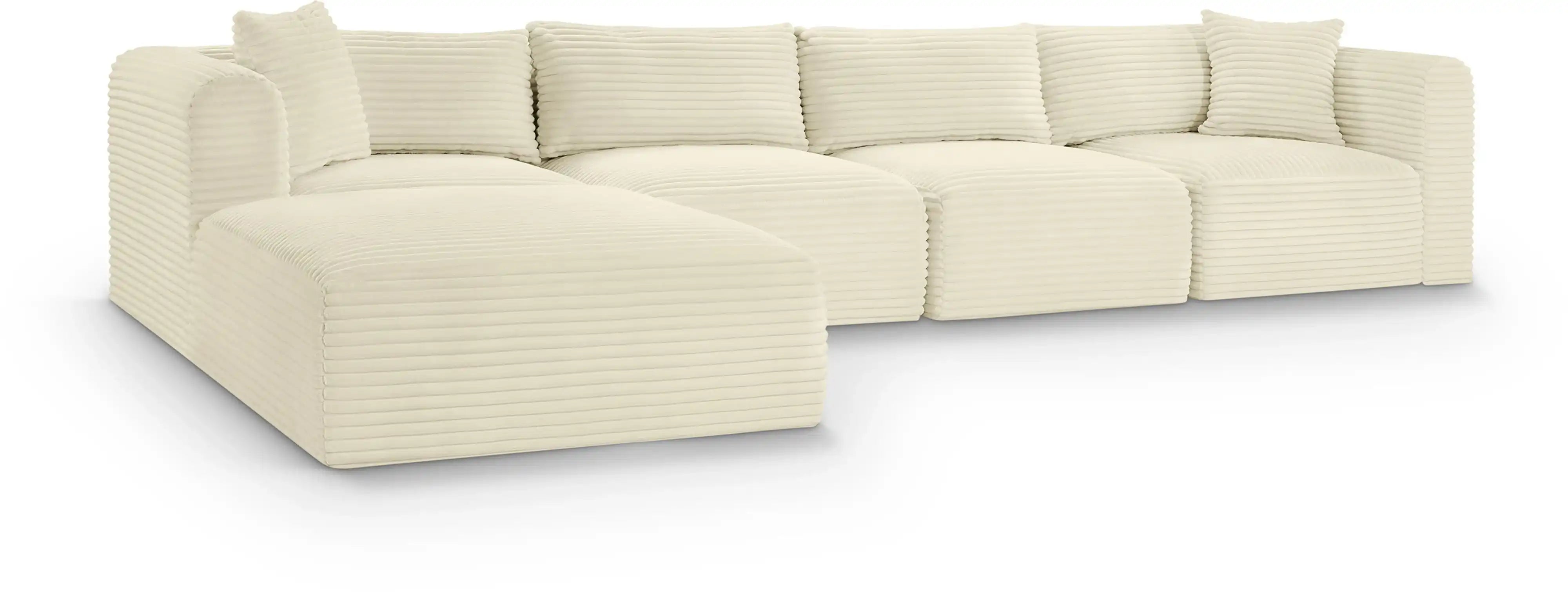 Shaggy - 5 Piece Modular Sectional With Ottoman - Best Buy Furniture
