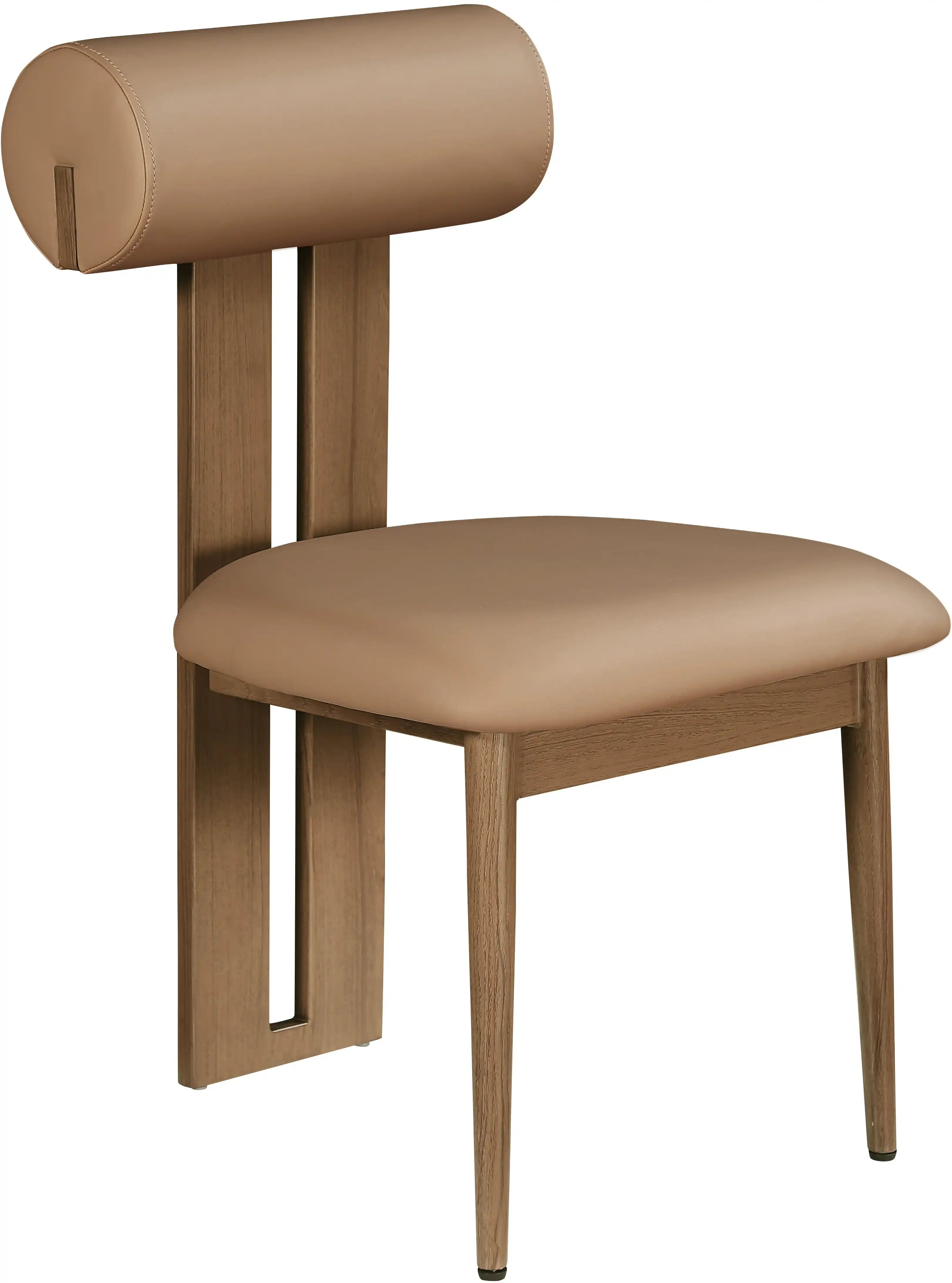 Dario - Faux Leather Dining Chair With Brown Frame (Set of 2) - Best Buy Furniture