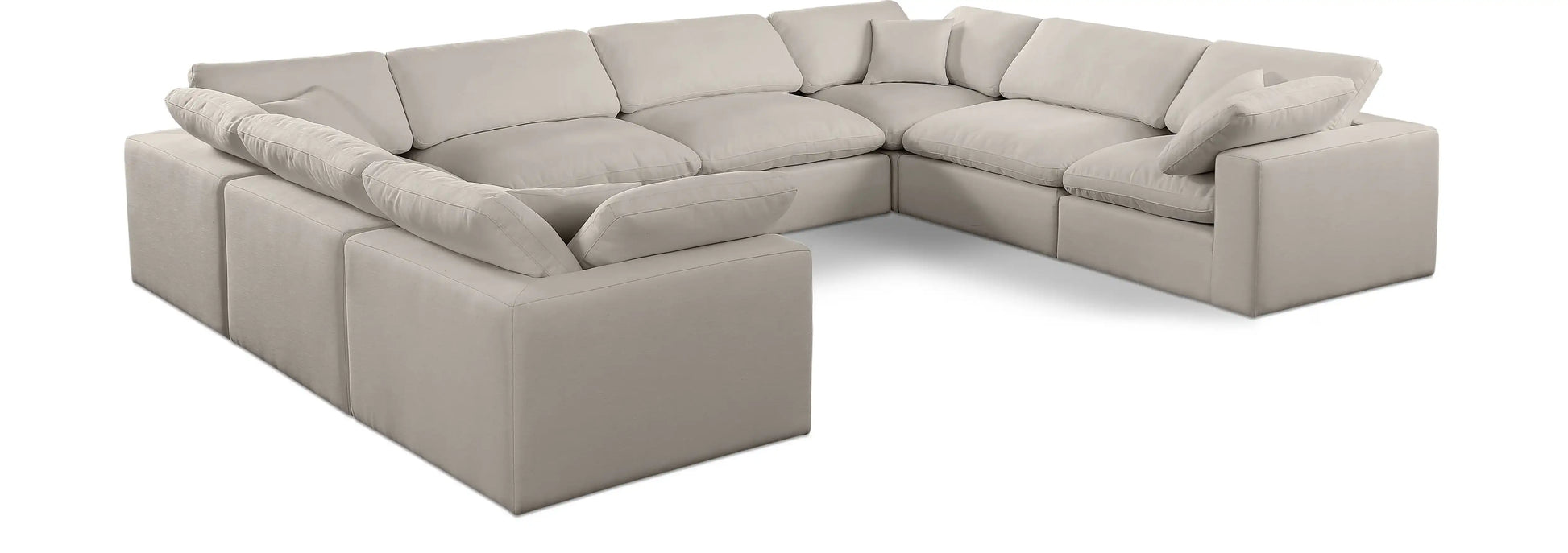 Comfy - 8 Piece Linen Modular Sectional - Best Buy Furniture