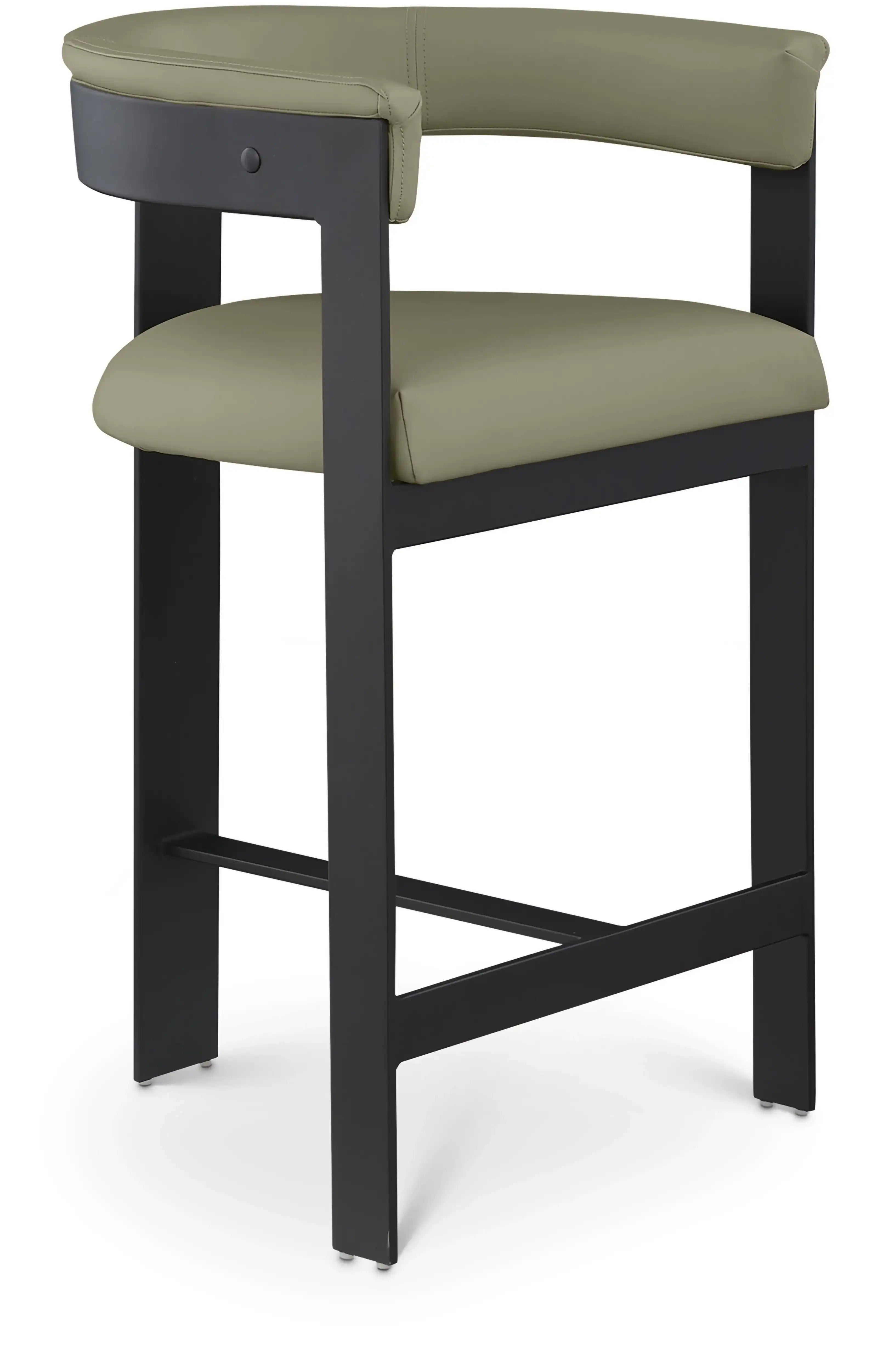 Romeo - Faux Leather Counter Stool With Black Base (Set of 2) - Best Buy Furniture
