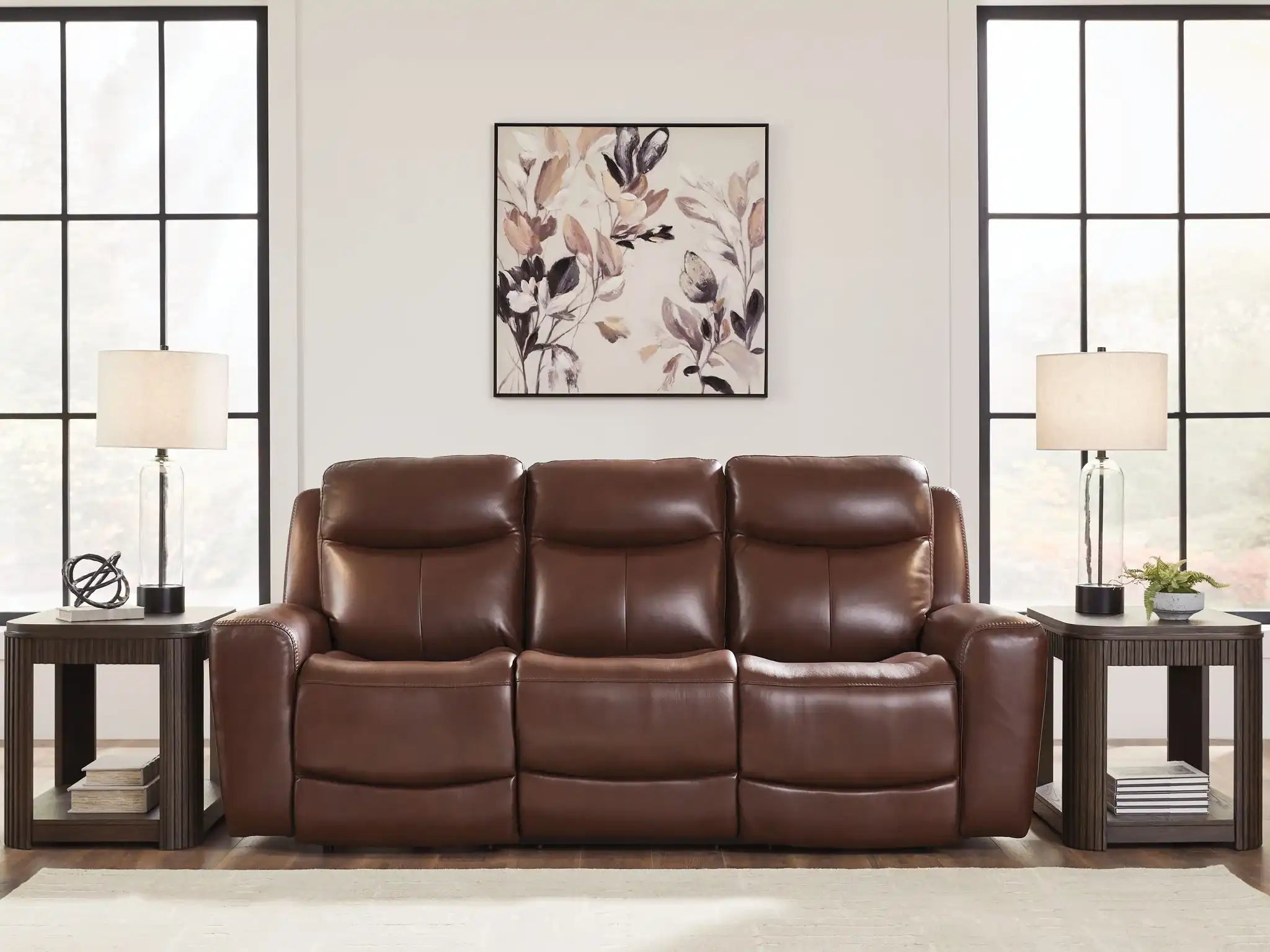 Next Move - Power Reclining Sofa With Adjustable Headrest - Best Buy Furniture