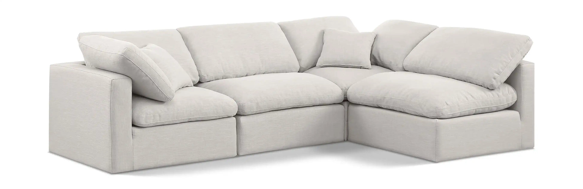 Indulge - Linen 4 Piece Modular Sectional - Best Buy Furniture