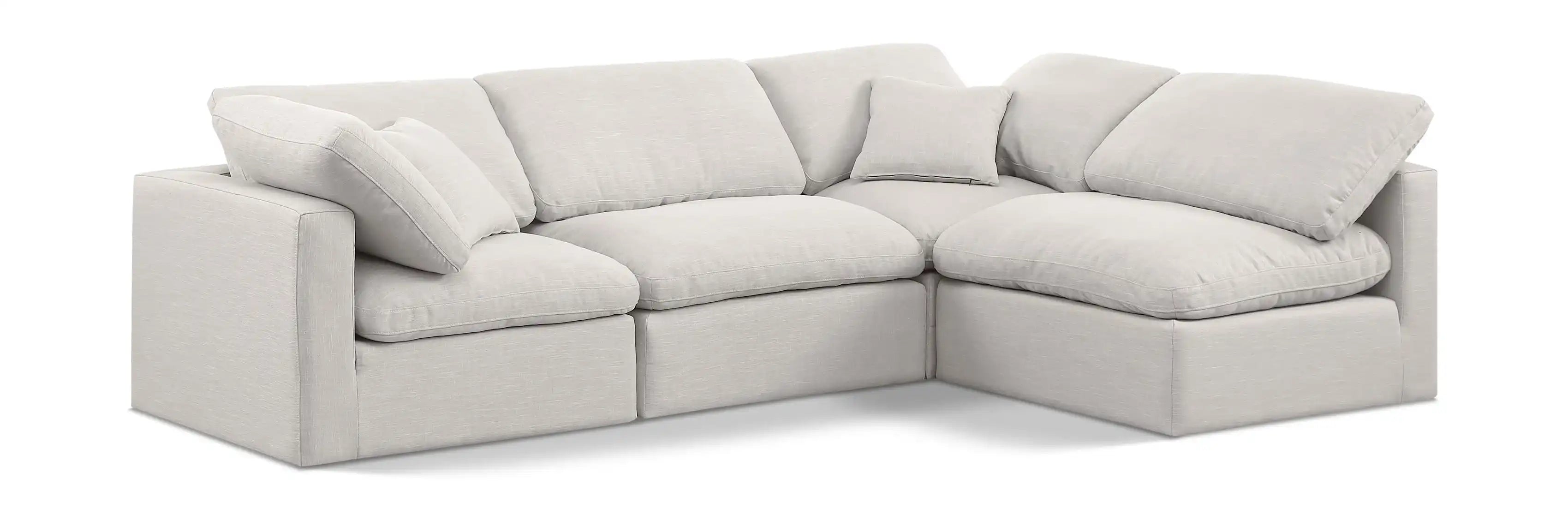 Indulge - Linen 4 Piece Modular Sectional - Best Buy Furniture