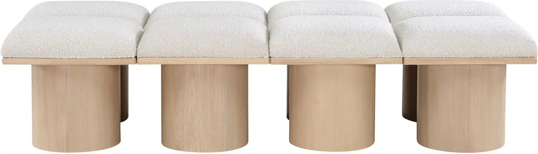 Pavilion - 8 Piece Modular Bench With Natural Base